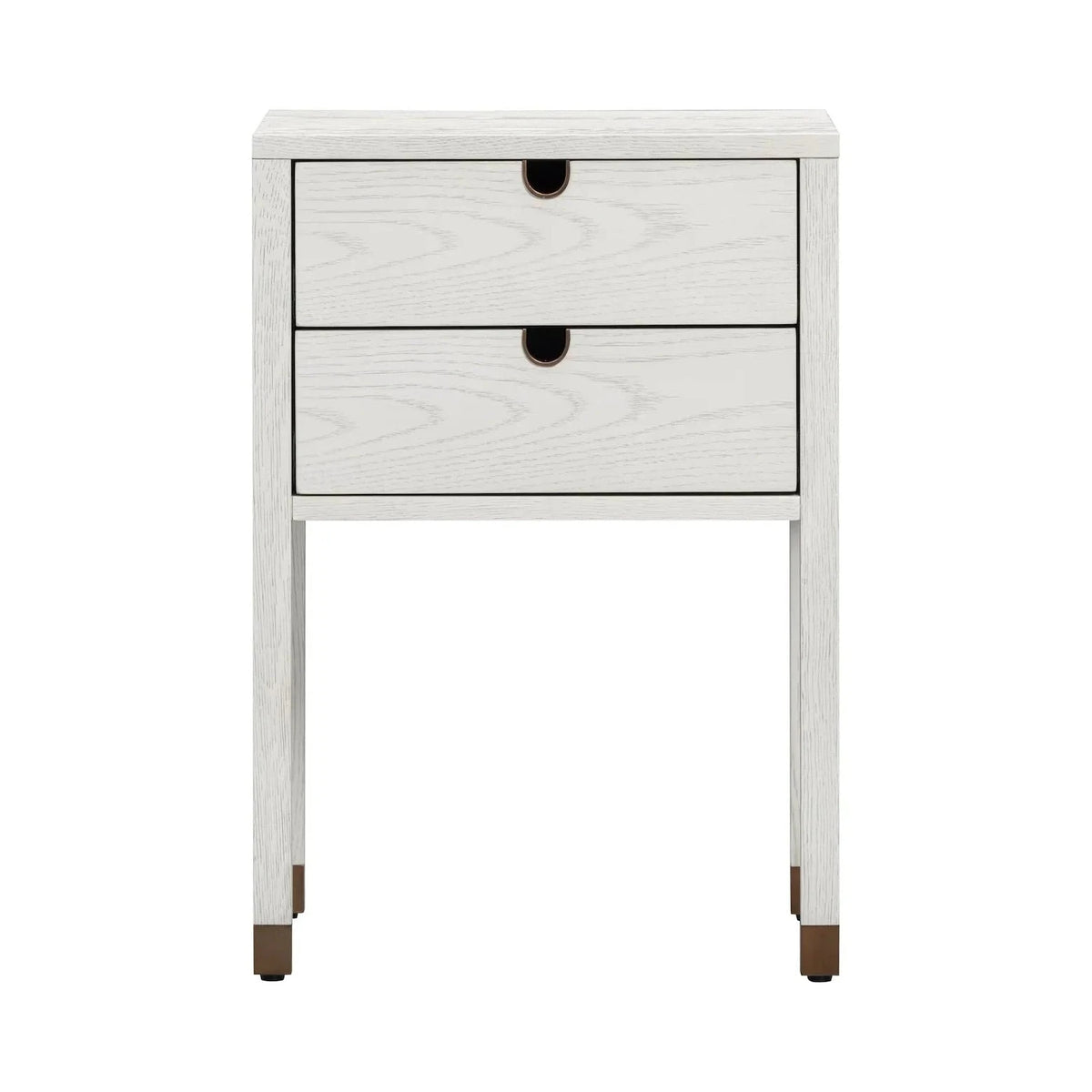 Alcudia Ivory Brushed & Antique Brass Bedside Table