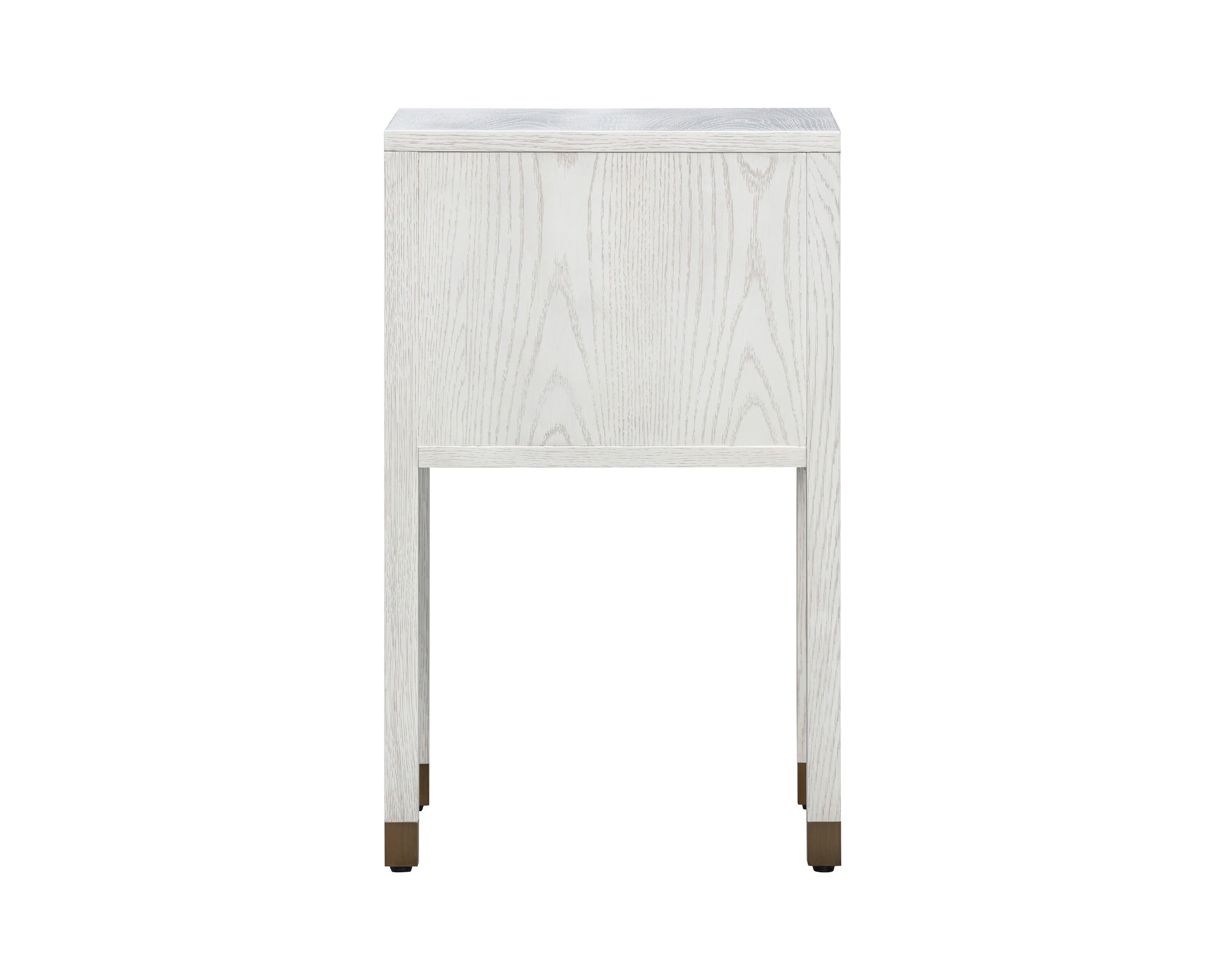 Alcudia Bedside Table - Ivory Brushed & Antique Brass