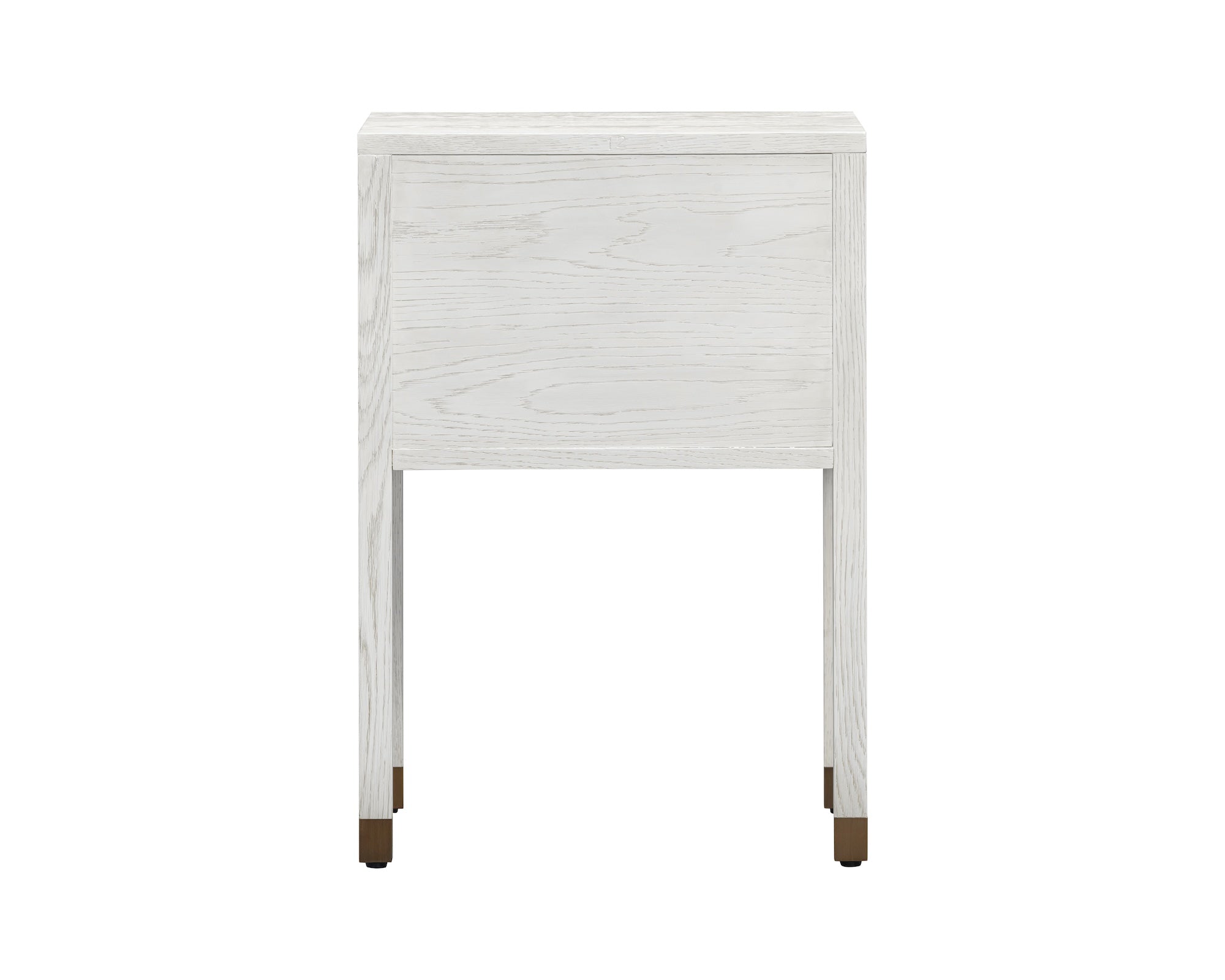 Alcudia Bedside Table - Ivory Brushed & Antique Brass