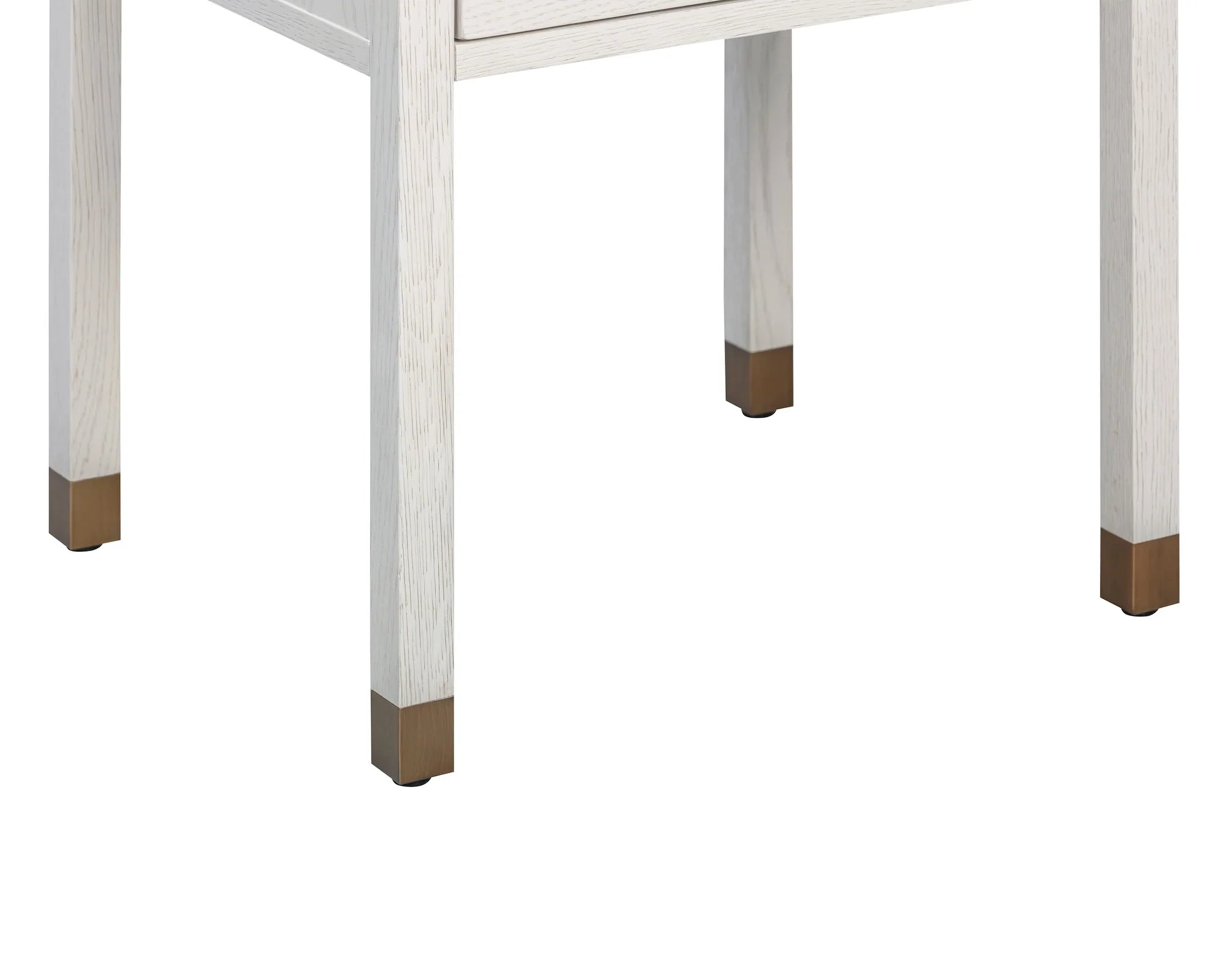 Alcudia Ivory Brushed & Antique Brass Bedside Table