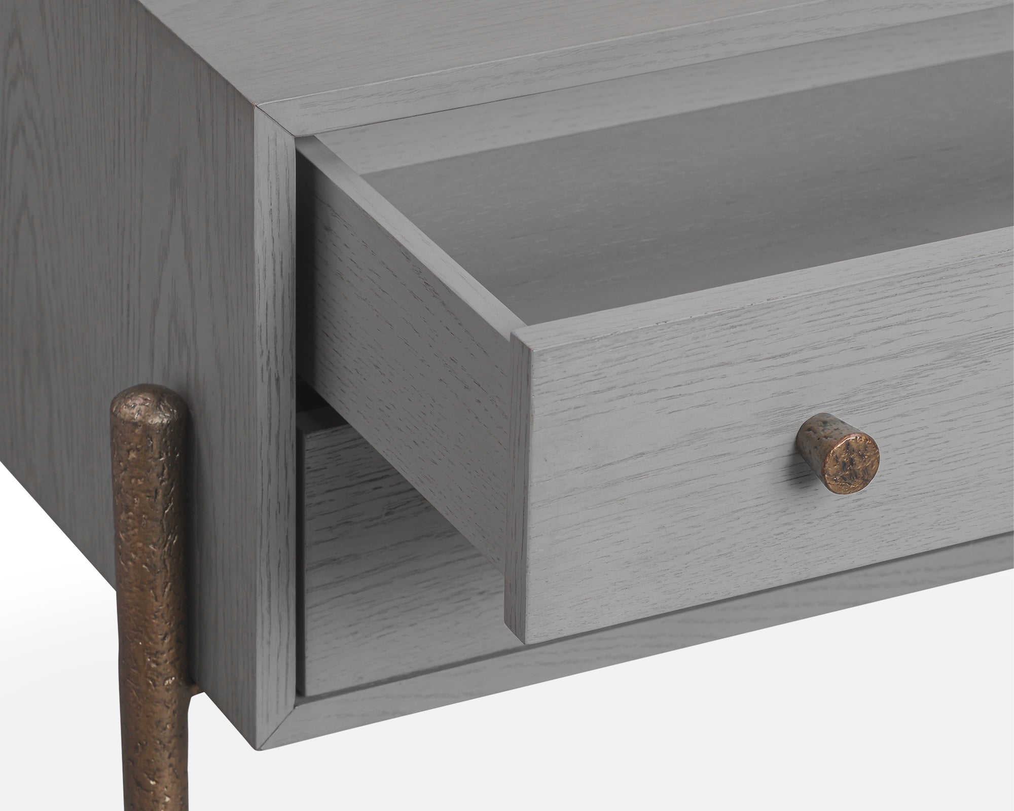 Nella Bedside Table - London Fog
