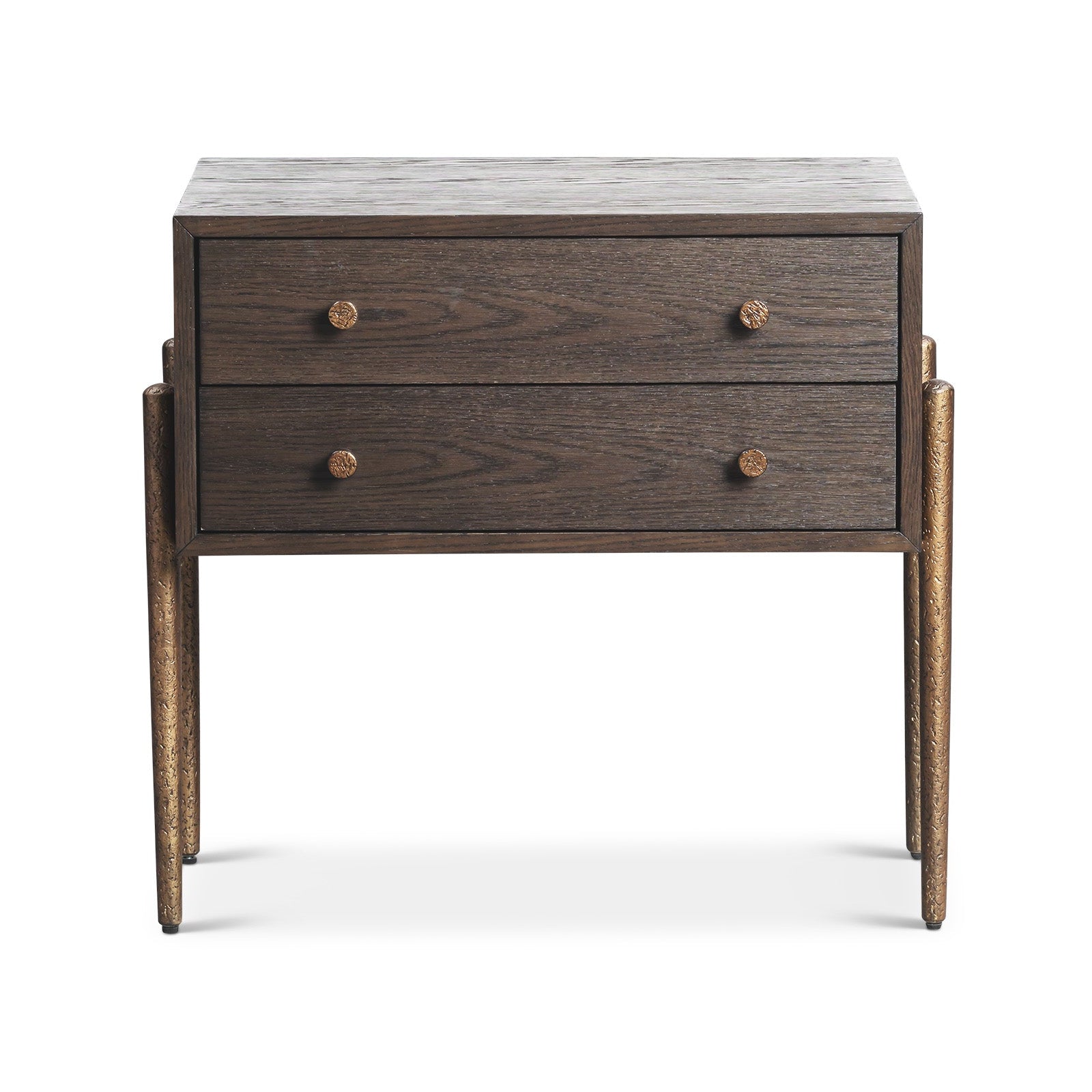 Nella Dark Brushed Brown Bedside Table