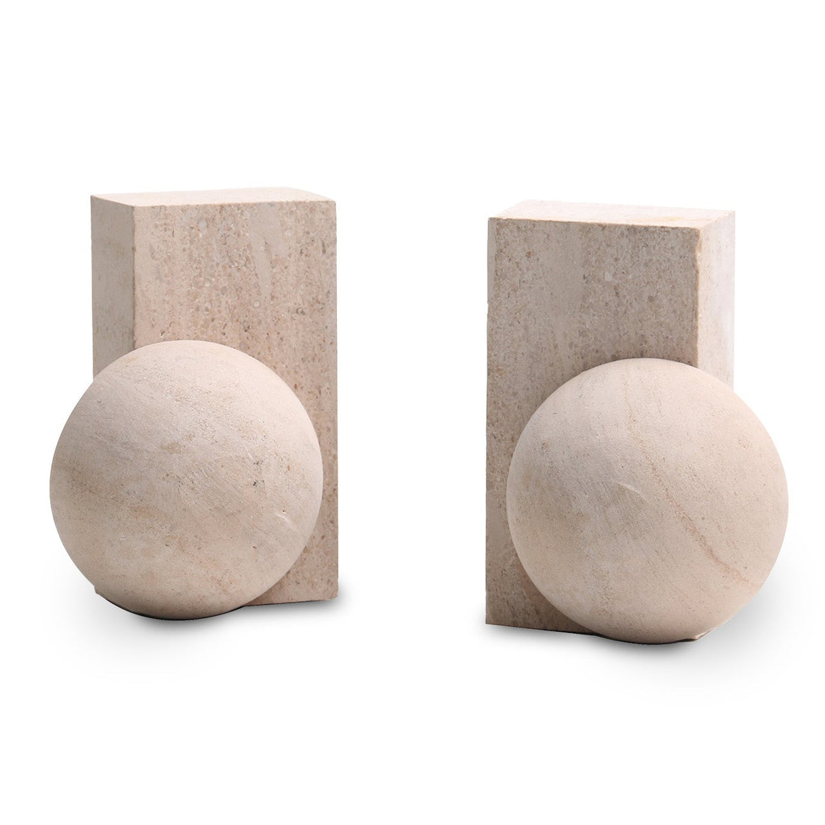 Rocco Beige Marble Bookend