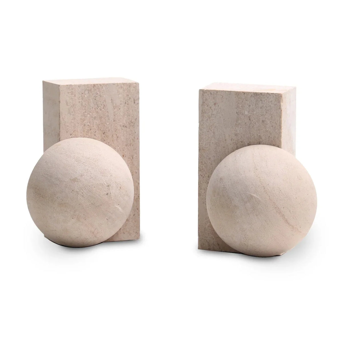 Rocco Beige Marble Bookend