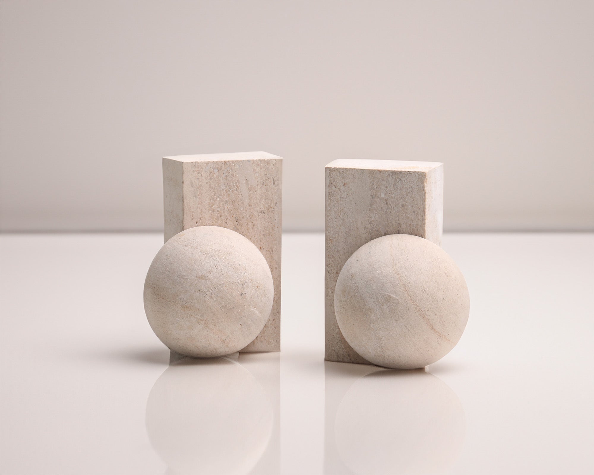 Rocco Beige Marble Bookend