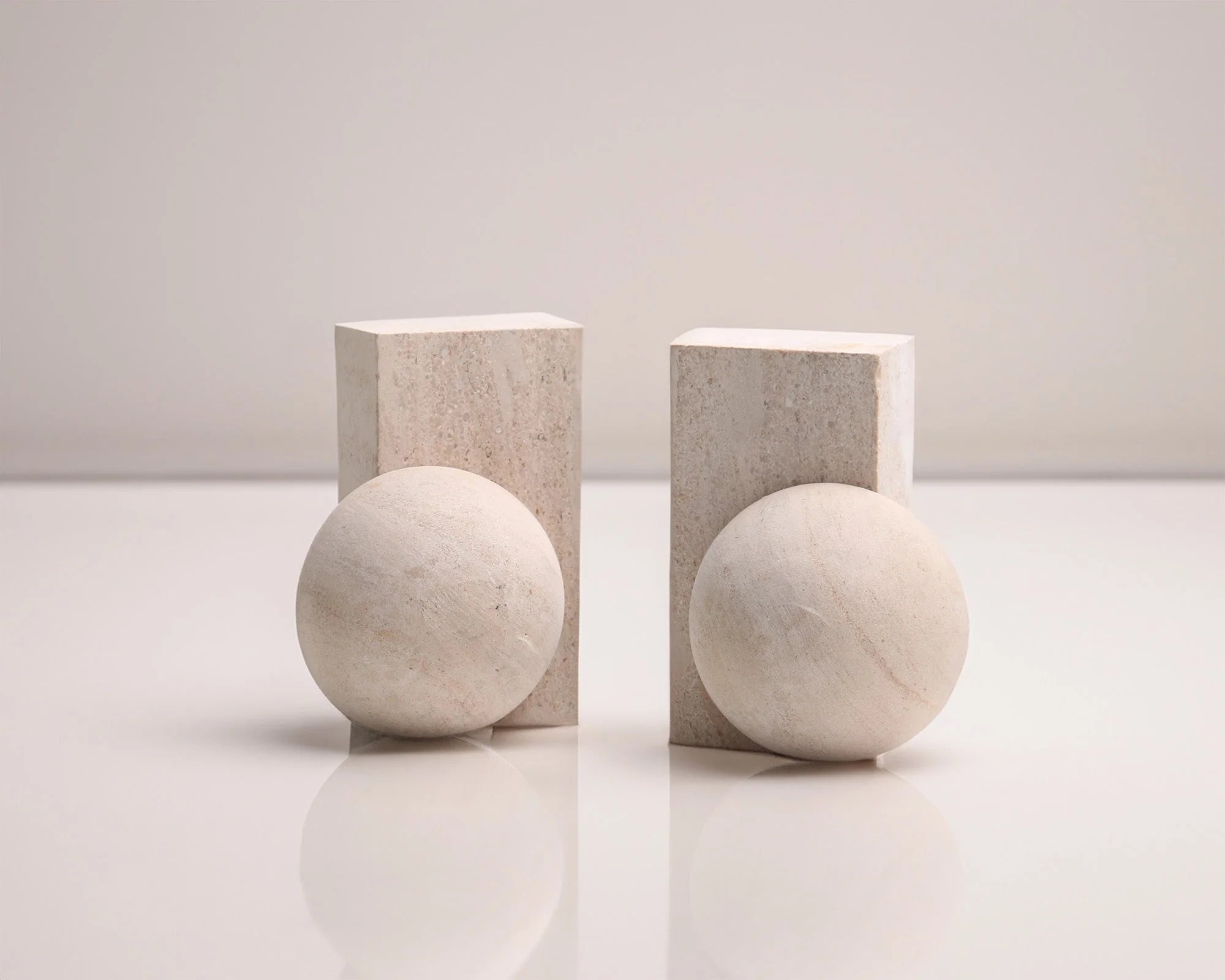 Rocco Beige Marble Bookend