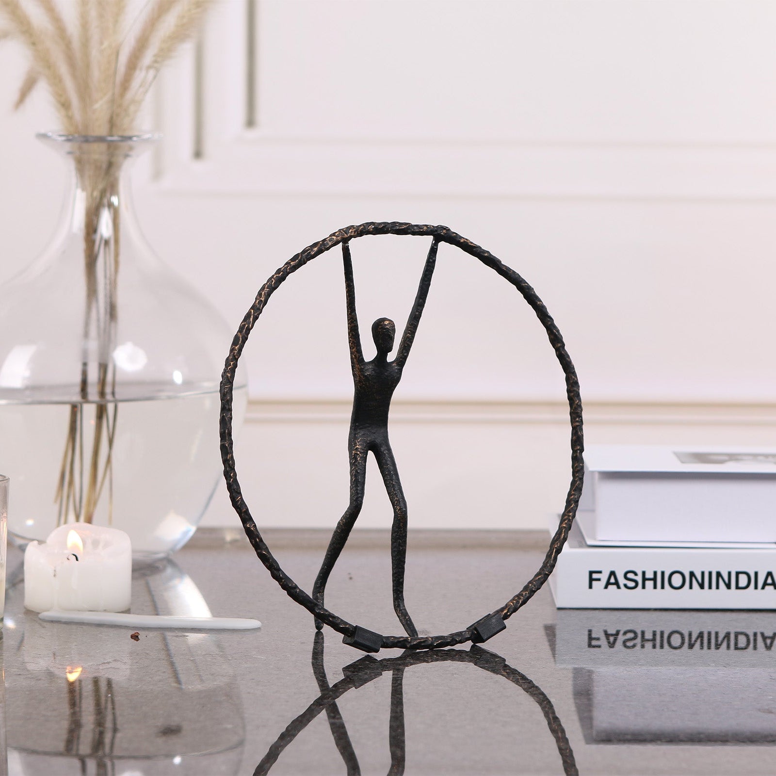 Riley Black Zin Alloy Sculpture