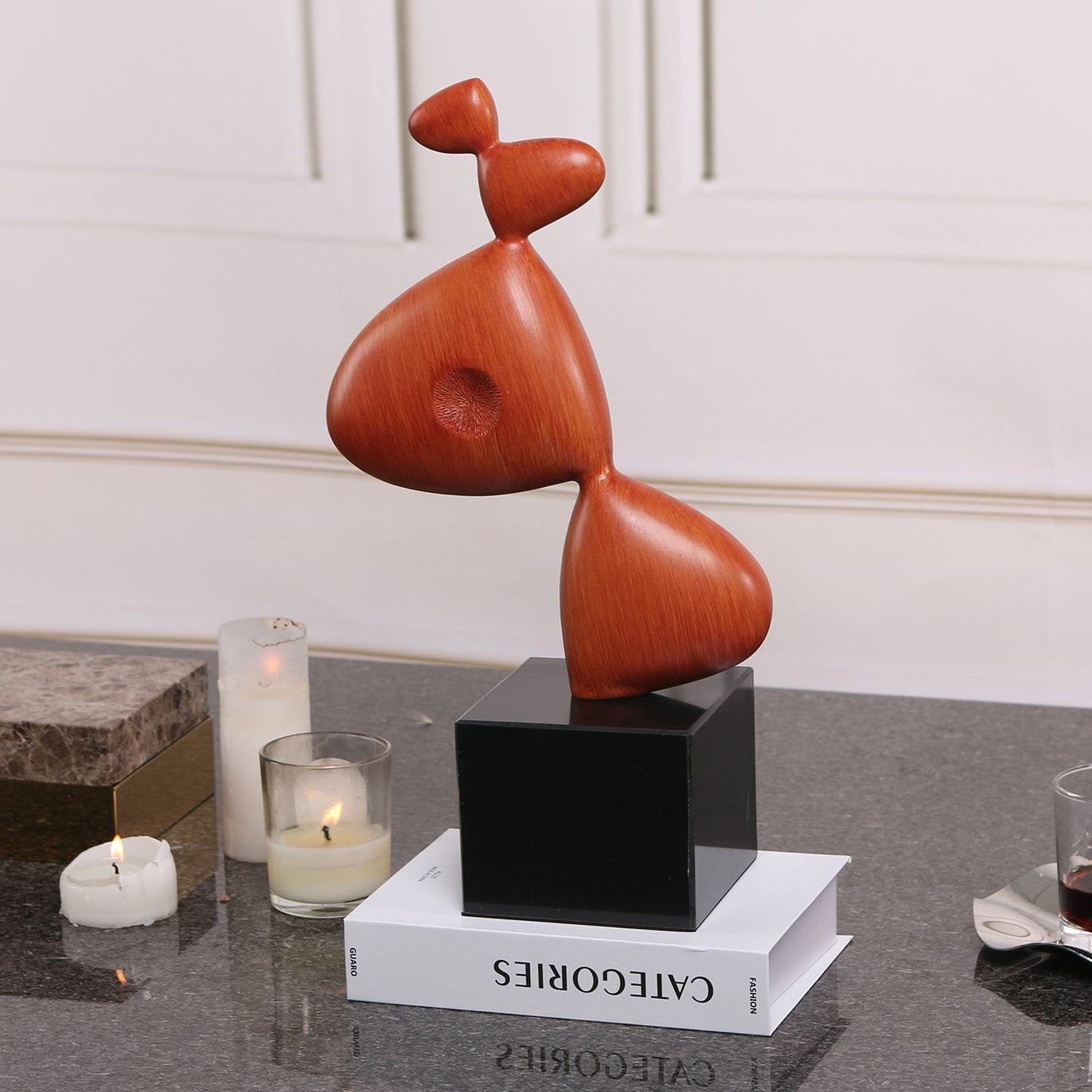 Ellia Red & Black Sculpture