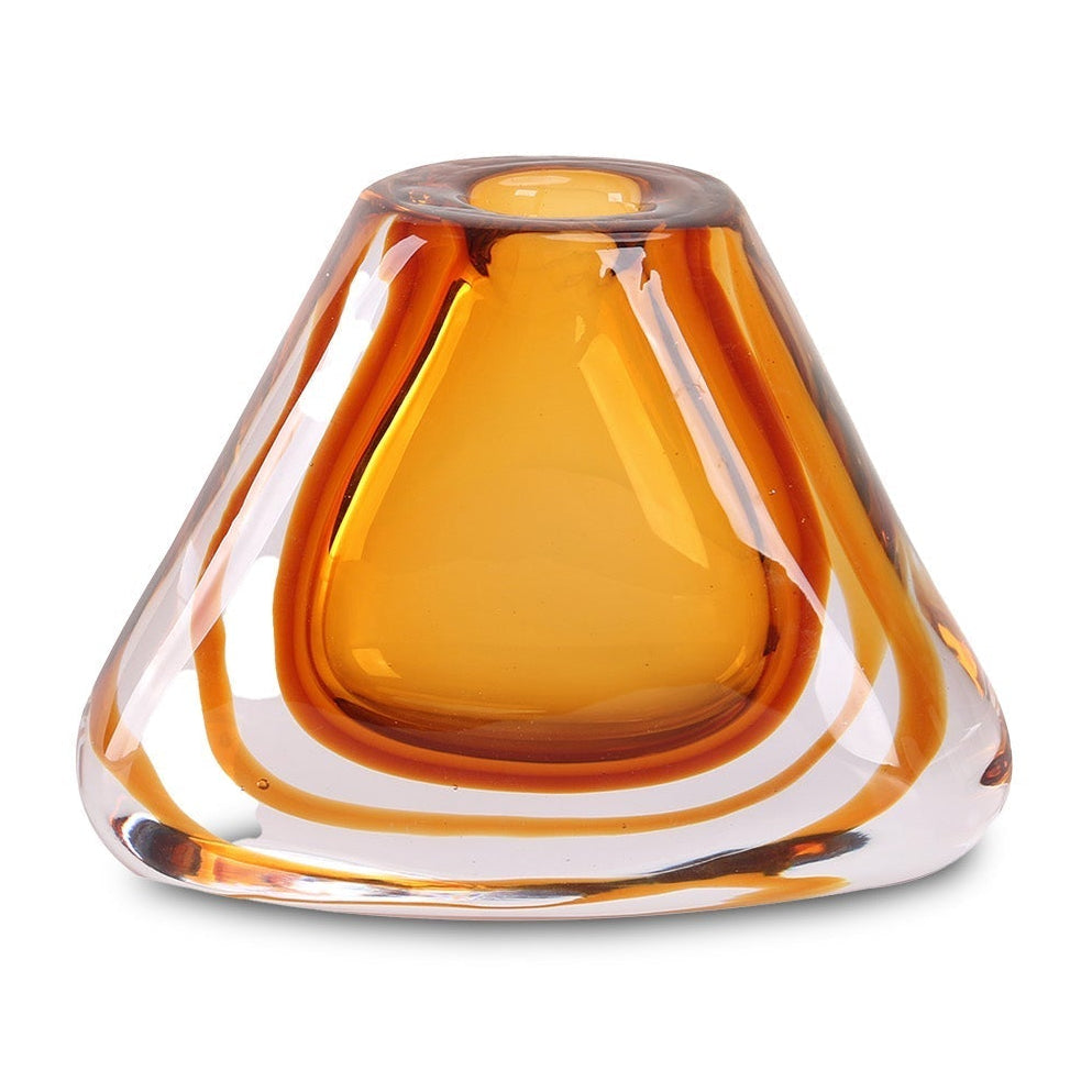 Angelico Amber Glass Vase