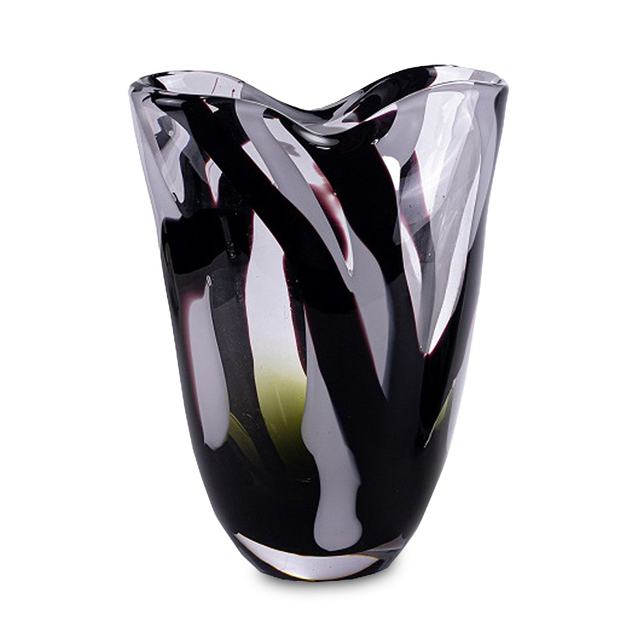 Natasha Black & Grey Glass Vase