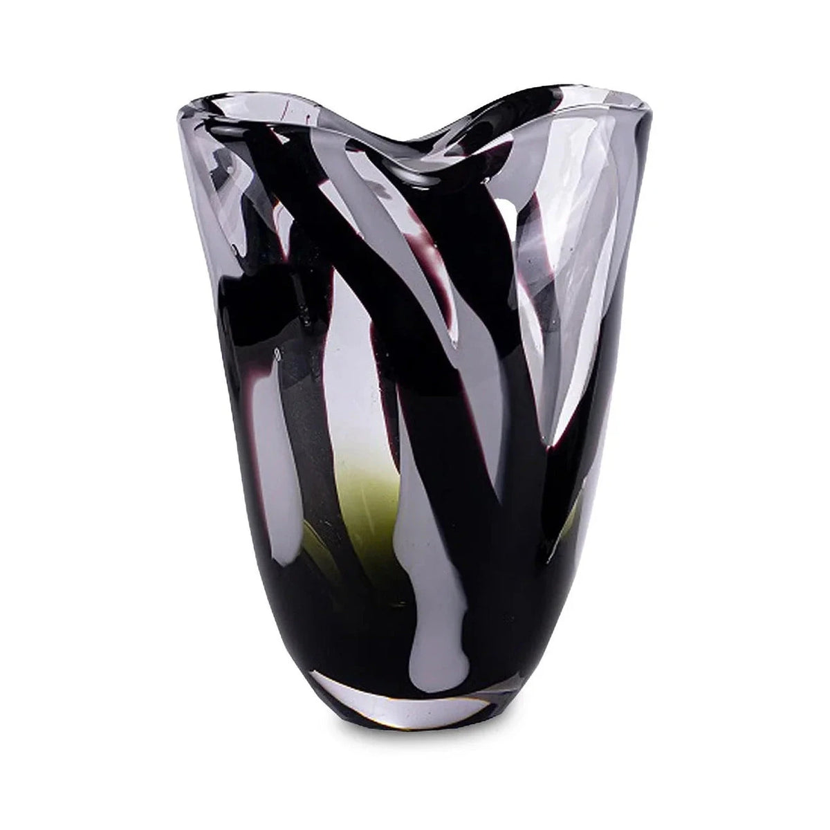 Natasha Black & Grey Gradient Glass Vase