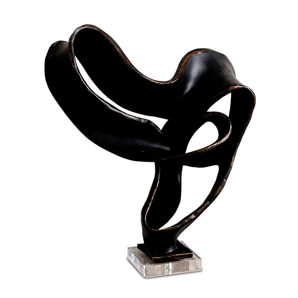 Elysium Rise Dark Bronze Travertine Sculpture