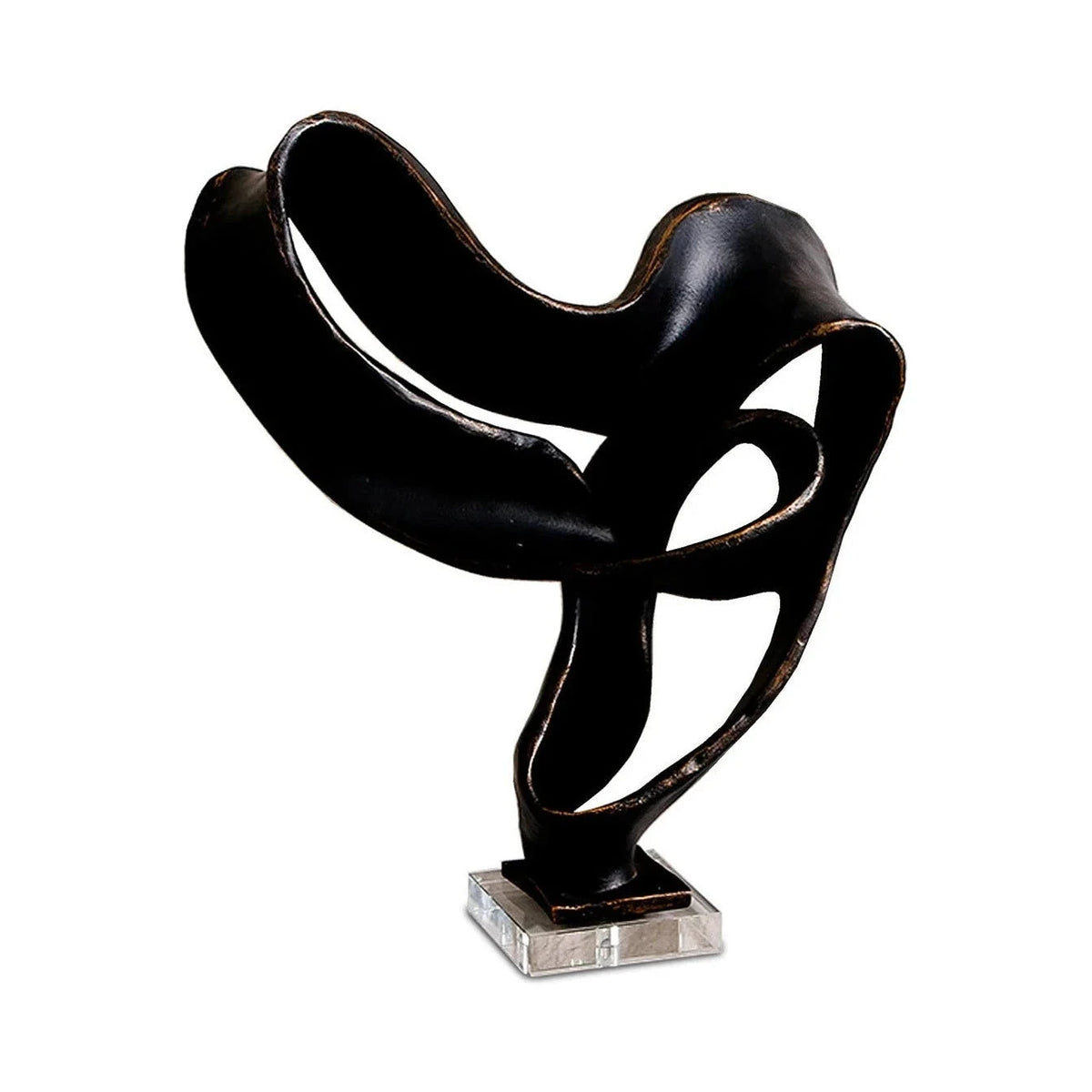 Elysium Rise Dark Bronze Travertine Sculpture