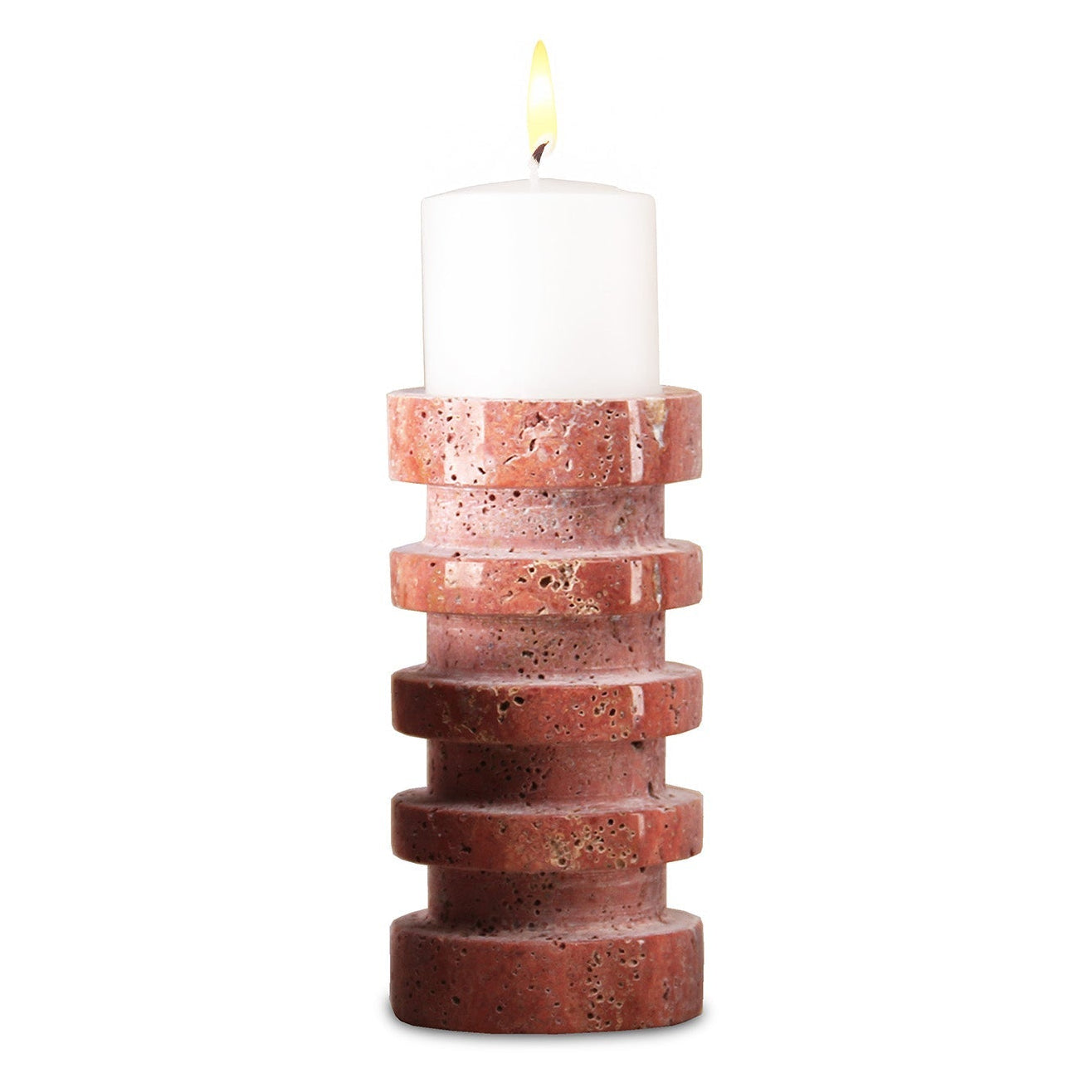 Crimson Rise Large Candle Holder - Red