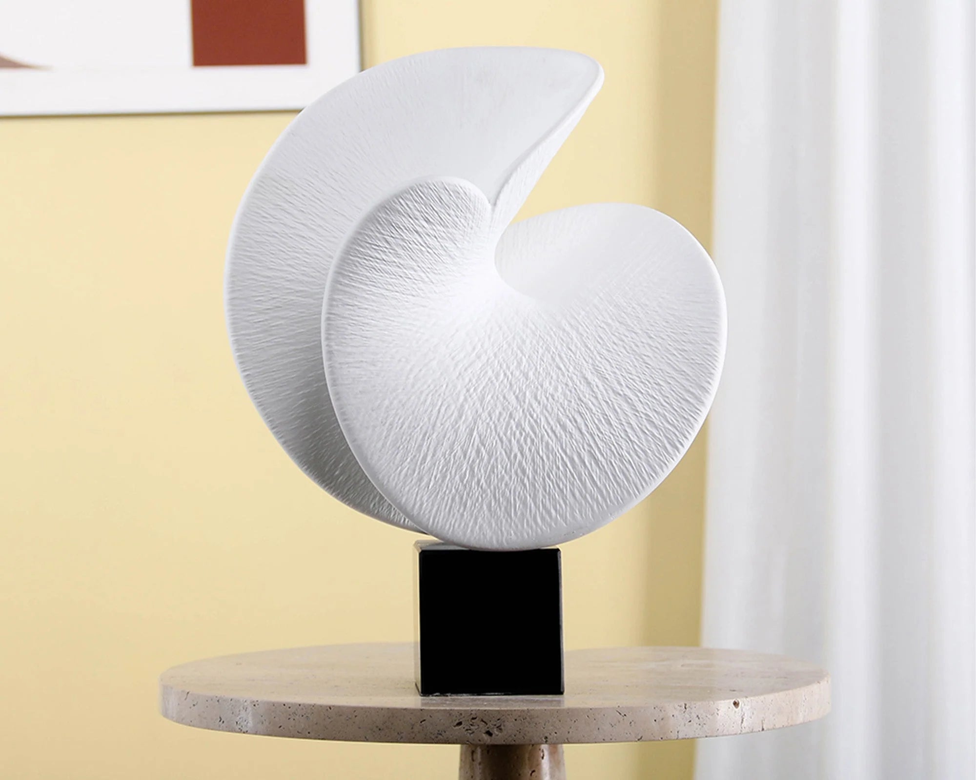 Nocturne Wave Black & White Marble Sculpture