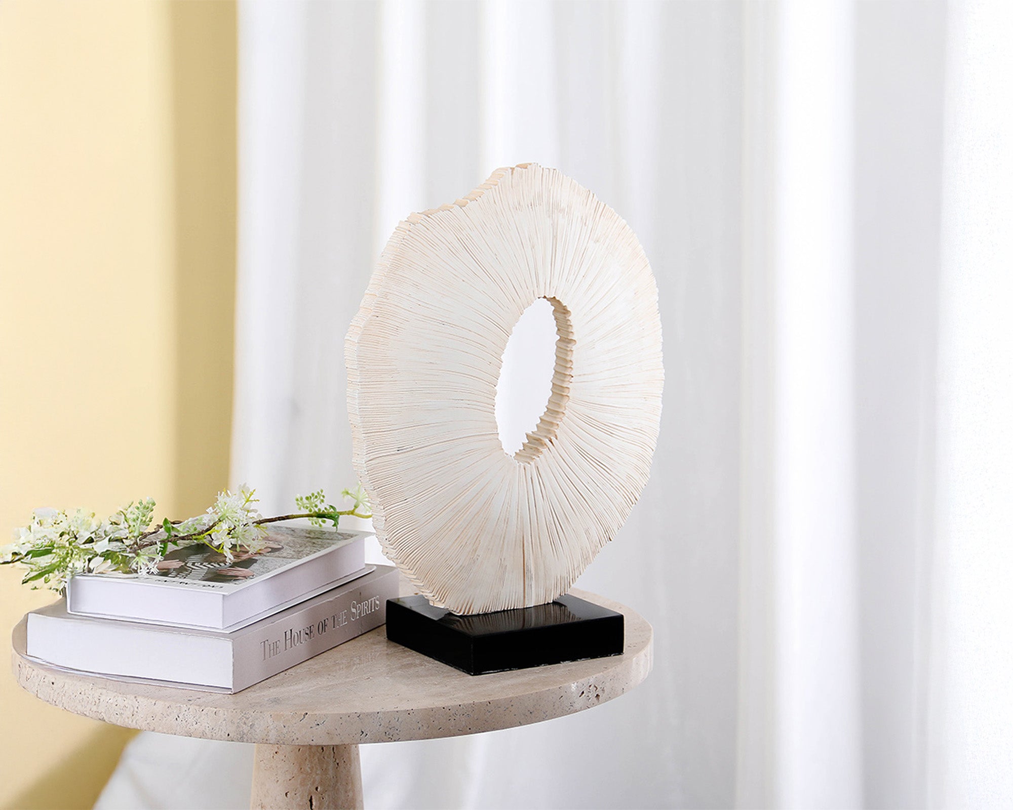 Worn by Time Sculpture - Beige & Black