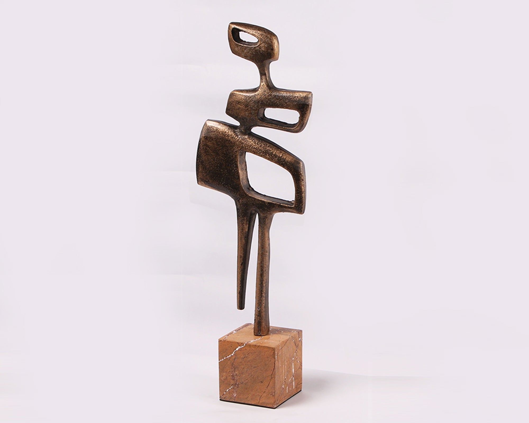 Thalassa Sculpture - Golden Bronze/Marble