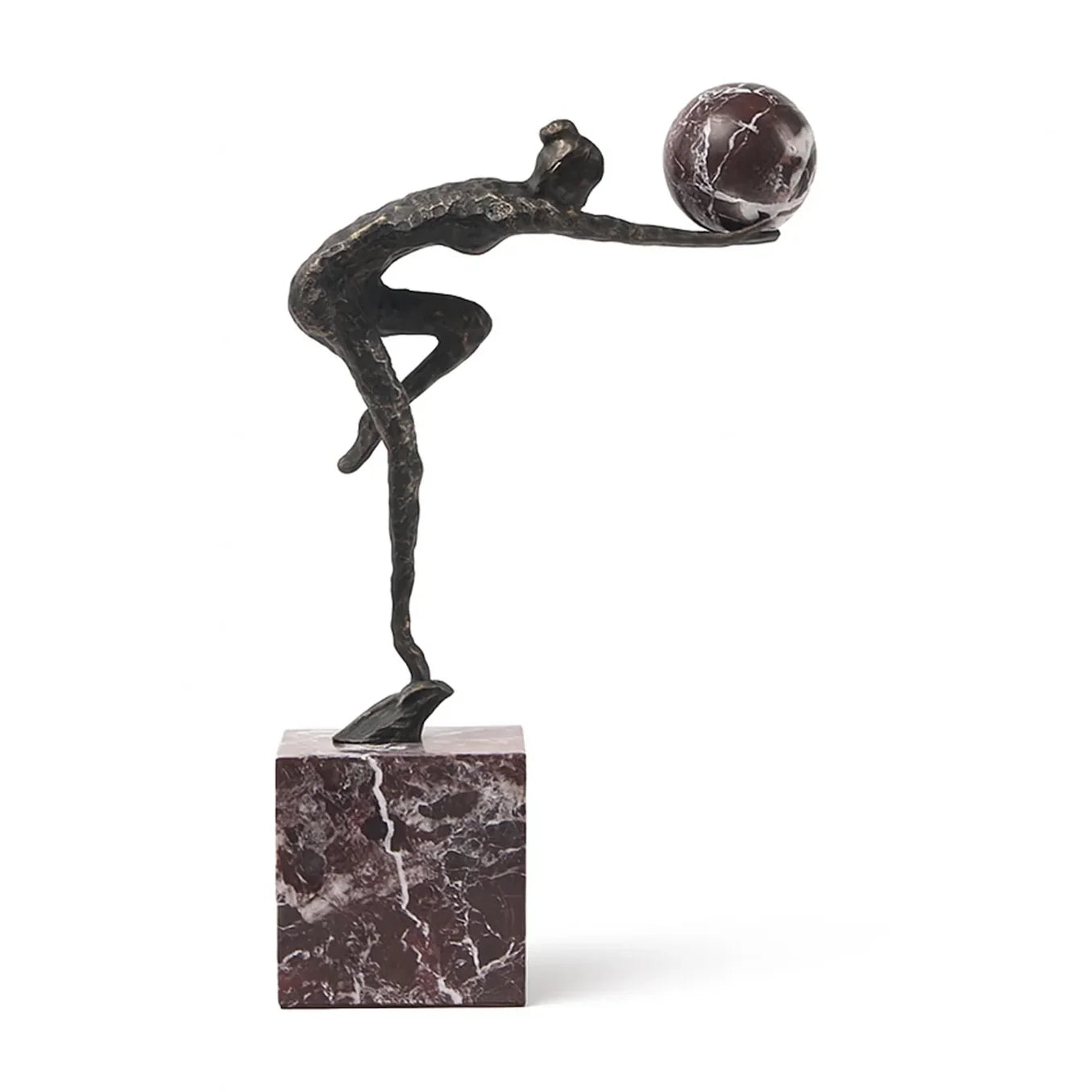 Selene Dark Bronze Aluminium & Marble Sculpture