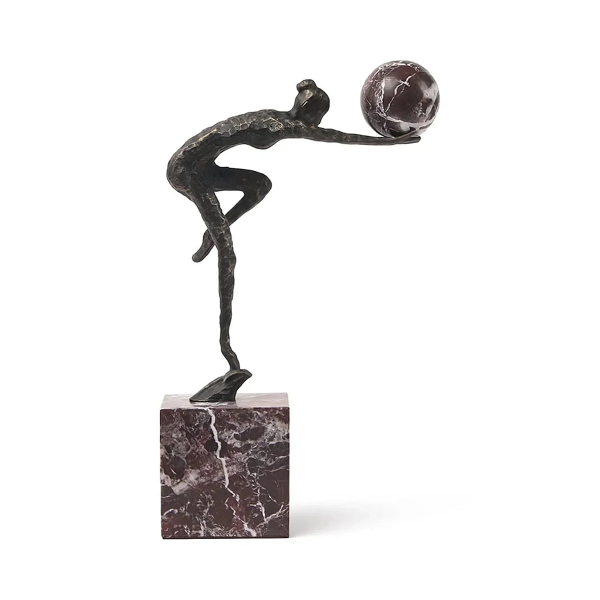Selene Dark Bronze Aluminium & Marble Sculpture