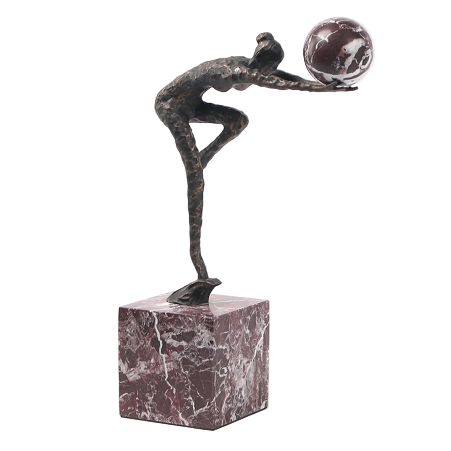 Selene Dark Bronze & Marble Sculpture