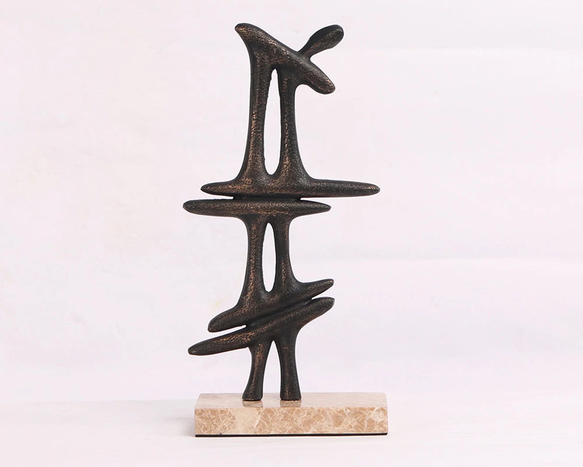 Janua Dark Bronze Aluminium & Marble Sculpture