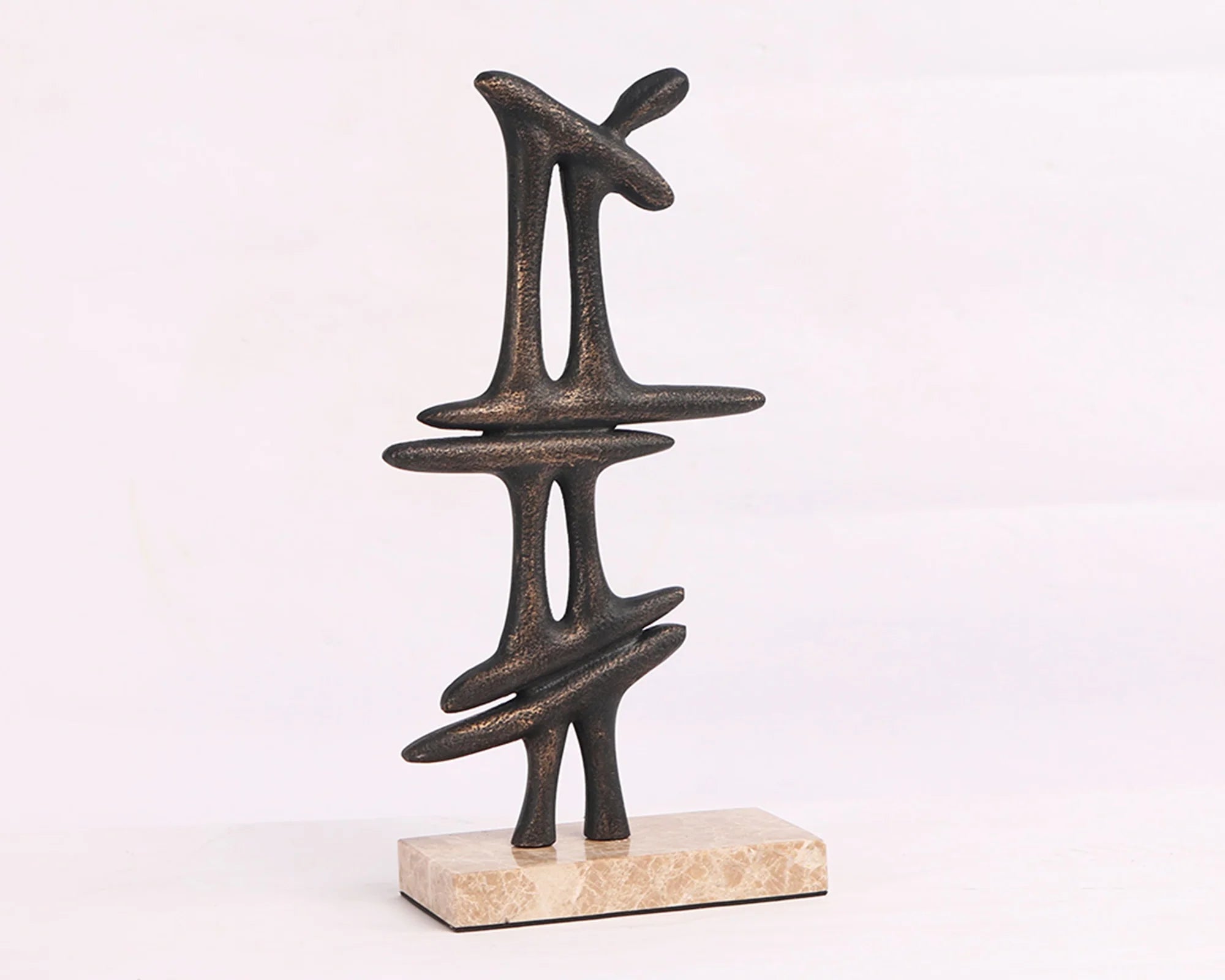 Janua Dark Bronze Aluminium & Marble Sculpture