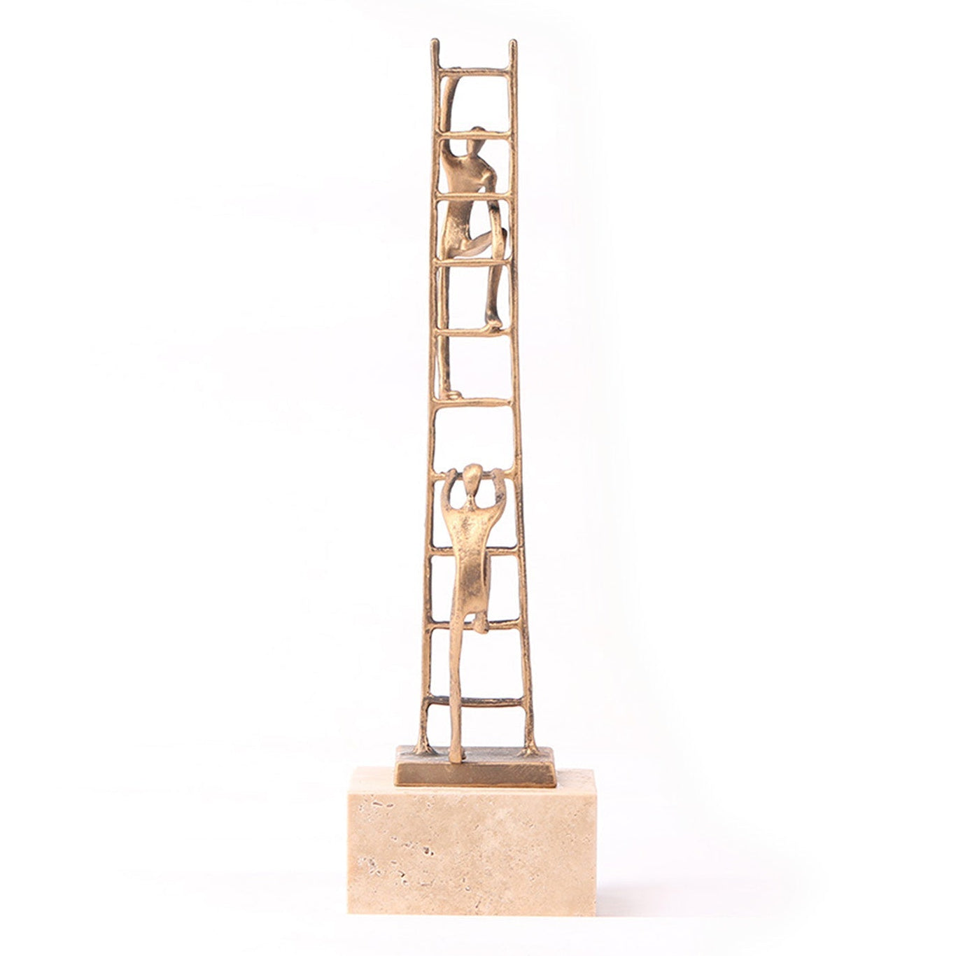 Ascensus Golden Bronze & Marble Sculpture