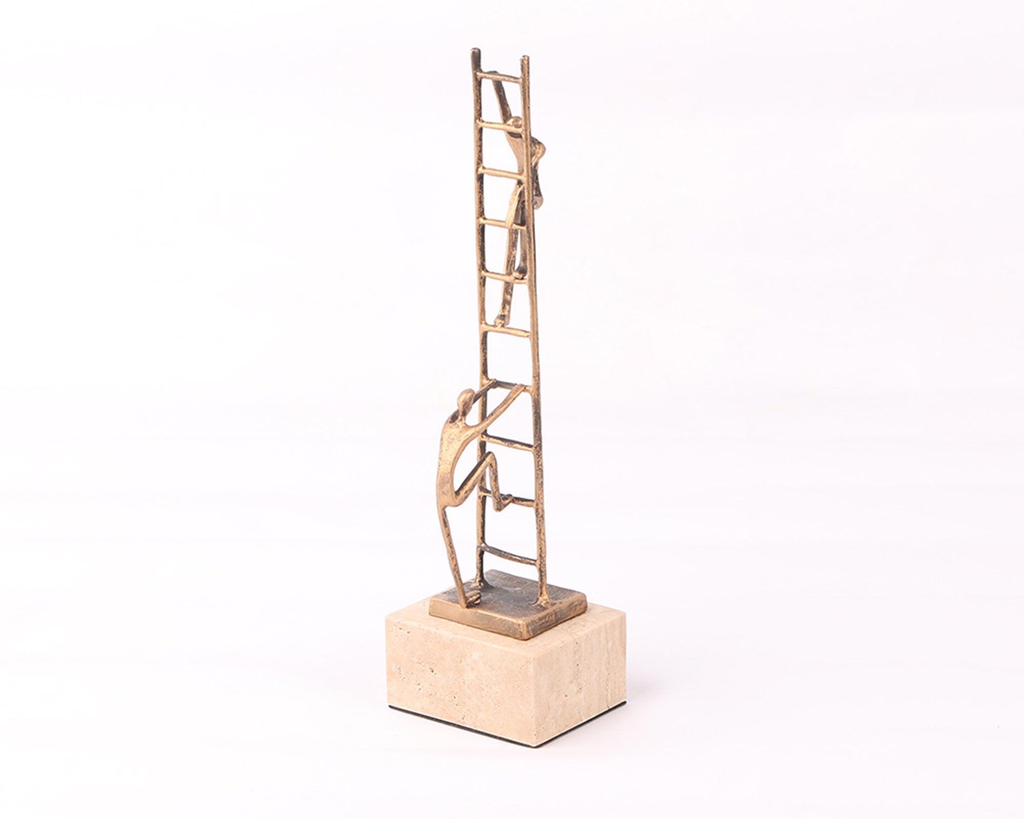 Ascensus Sculpture - Golden Bronze/Marble