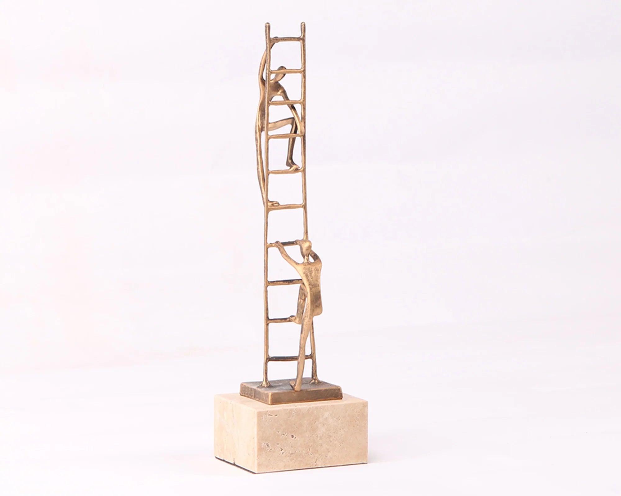 Ascensus Golden Bronze & Marble Sculpture