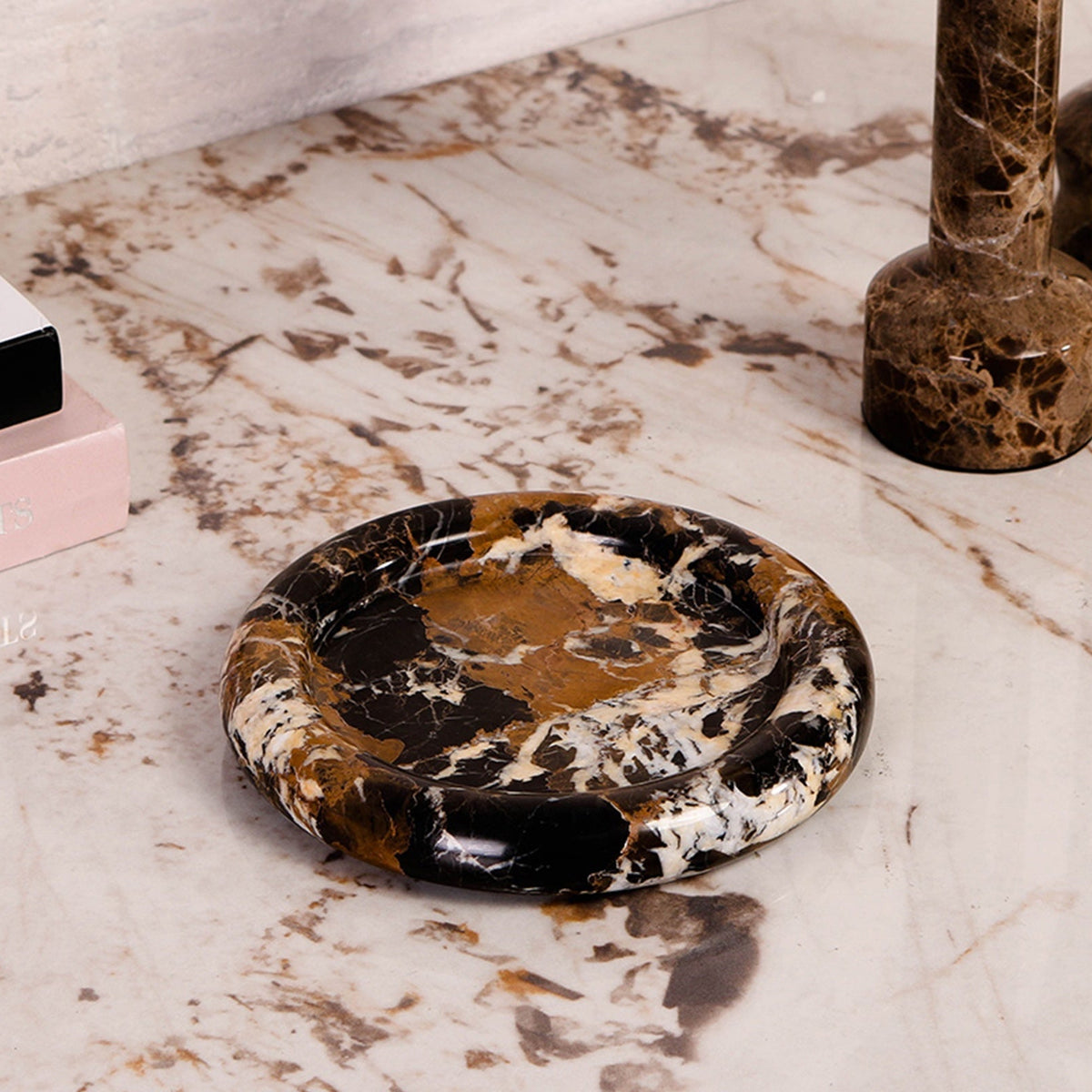 Ophira Black & Gold Marble Tray