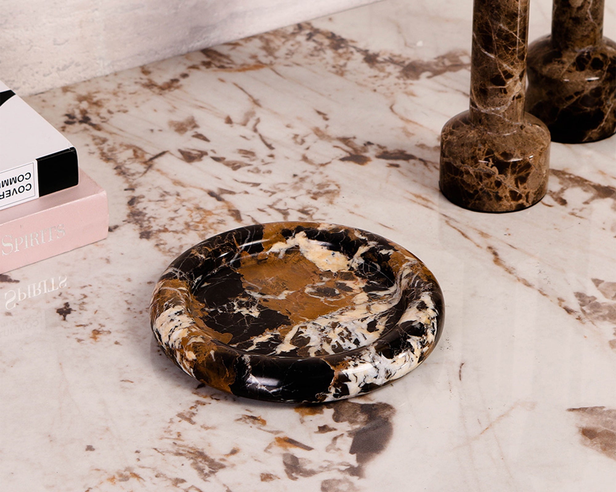 Ophira Black & Gold Marble Tray