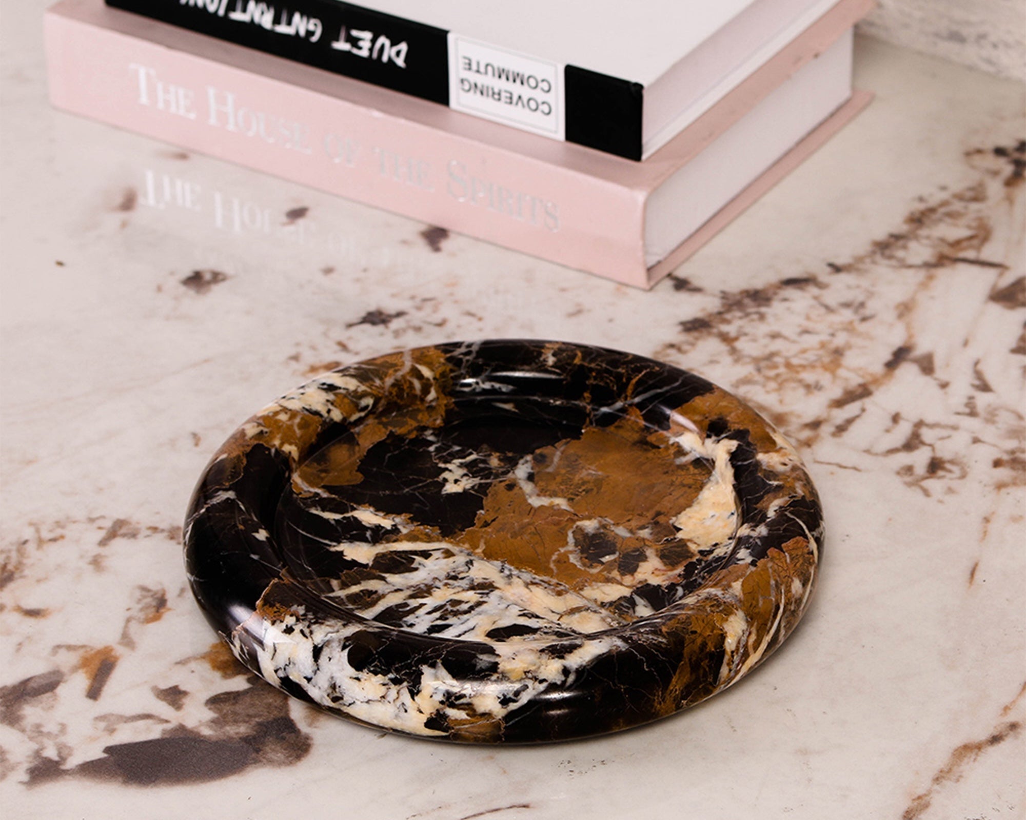 Ophira Black & Gold Marble Tray
