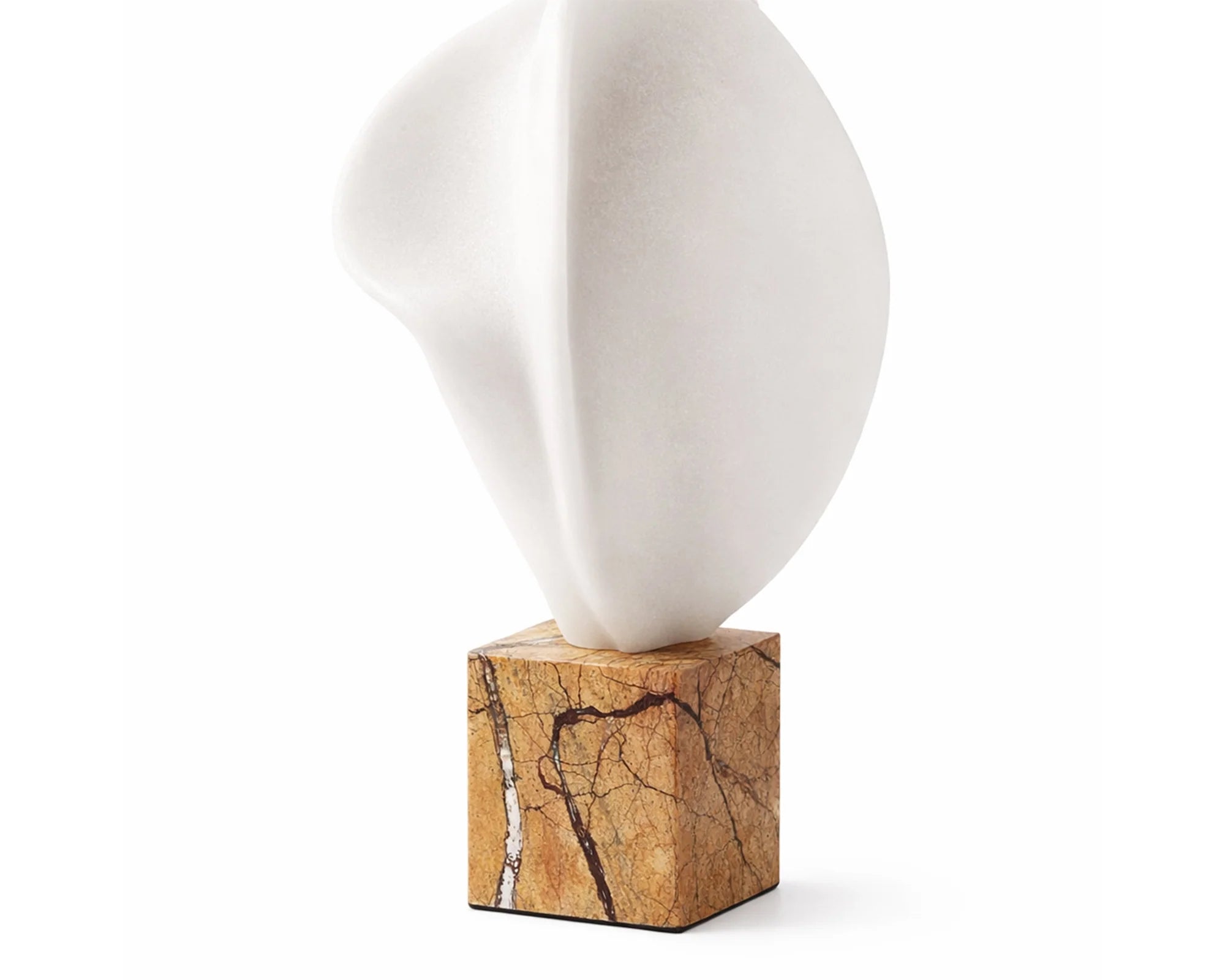 Calla White Marble Effect Resin Sculpture