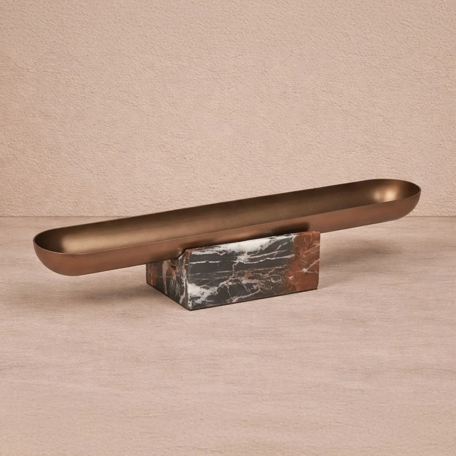 Samara Gold Bronze & Marble Tray