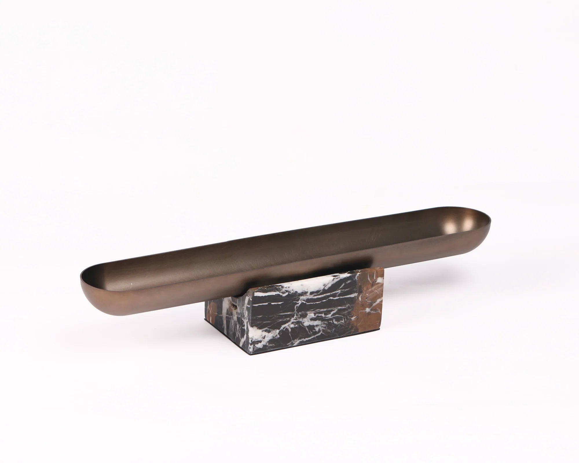 Samara Gold Bronze & Marble Tray