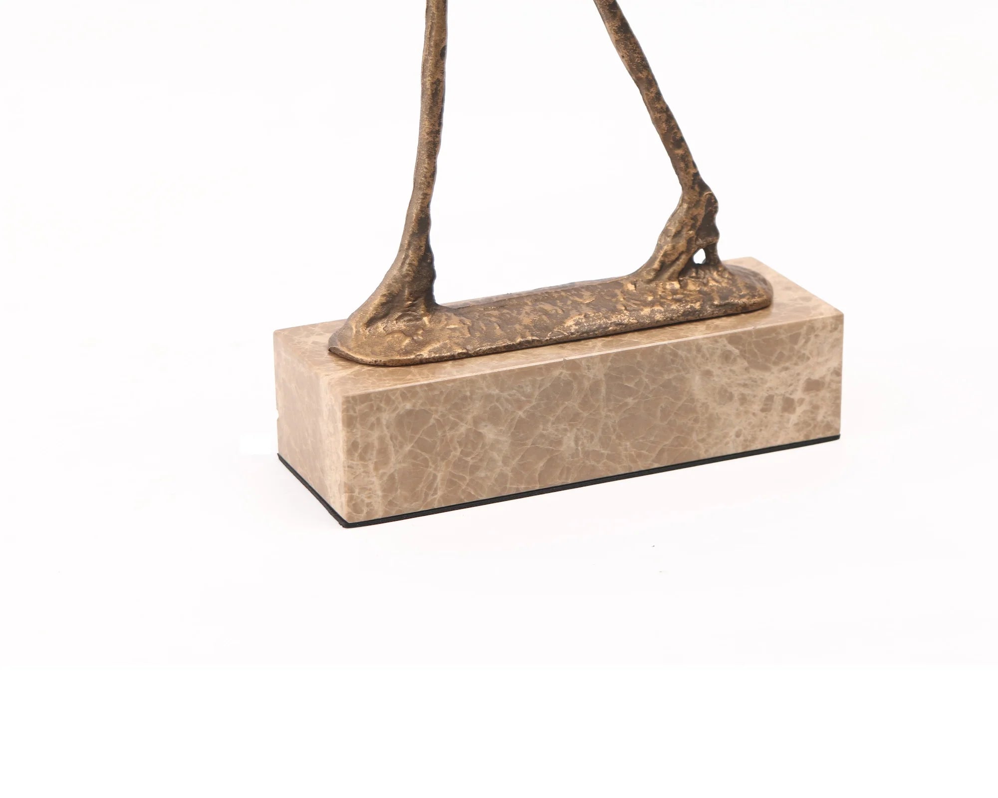 Stride Gold Bronze & Marble Sculpture