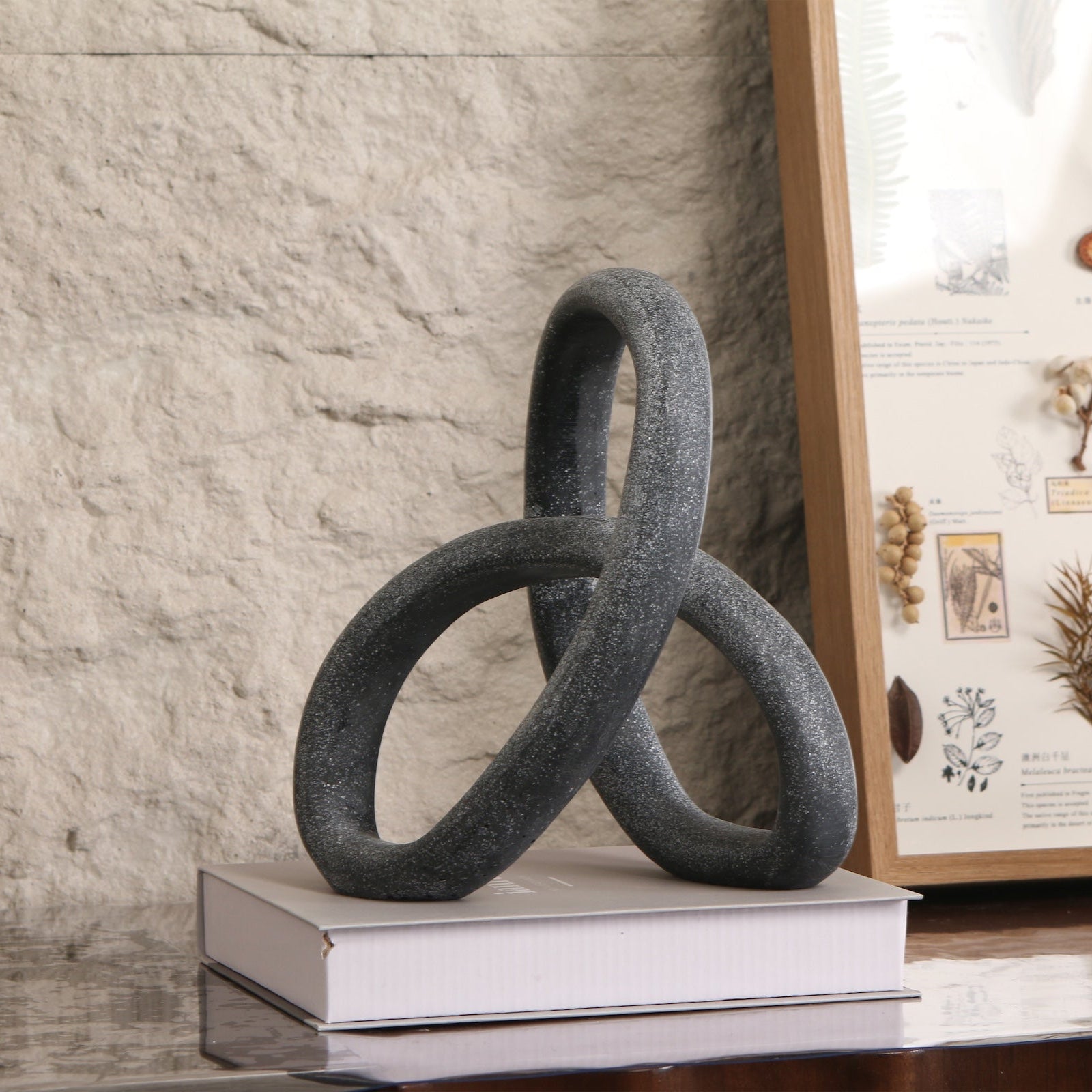 Loop Matte Black Marble Sculpture