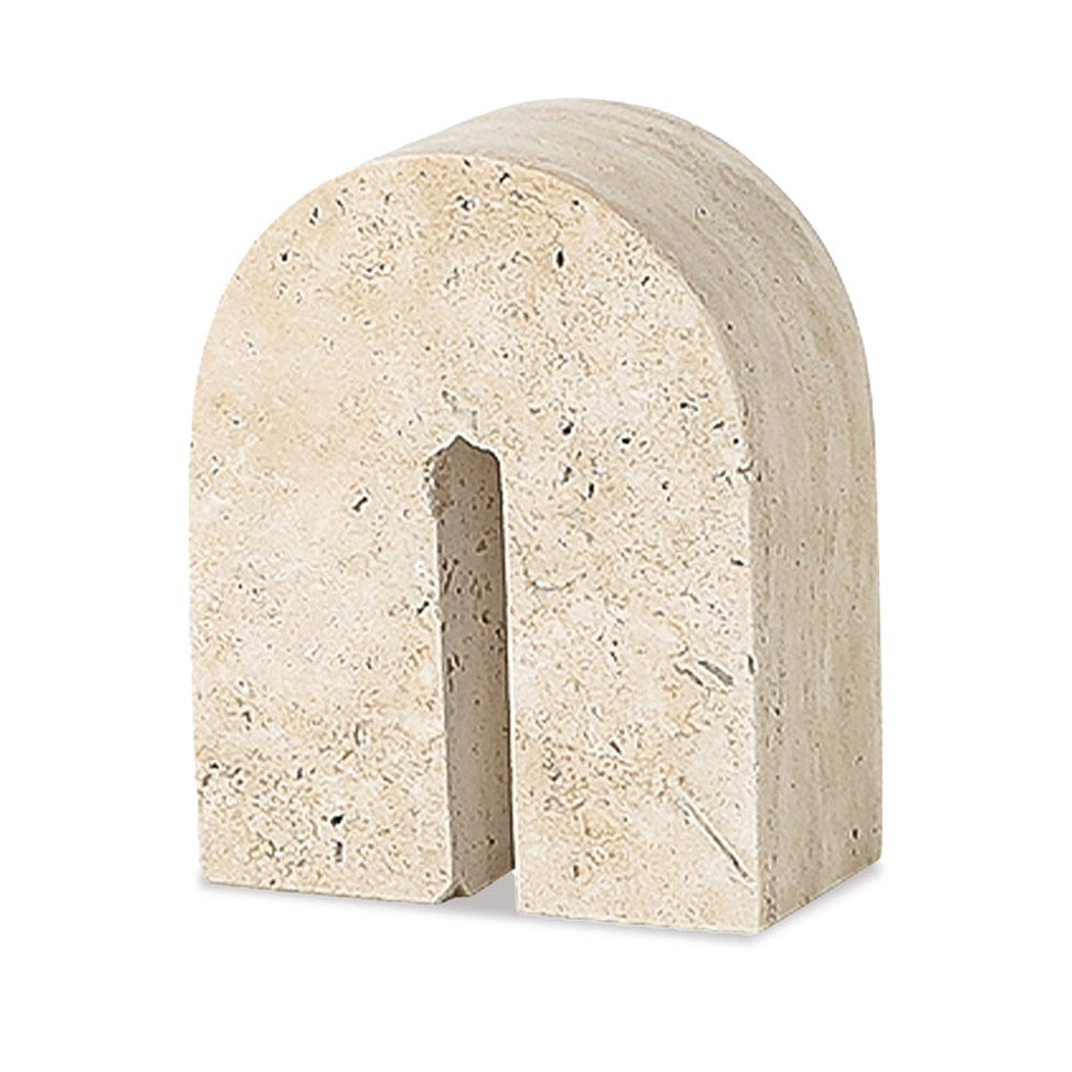 Dolmi Beige Travertine Sculpture Small