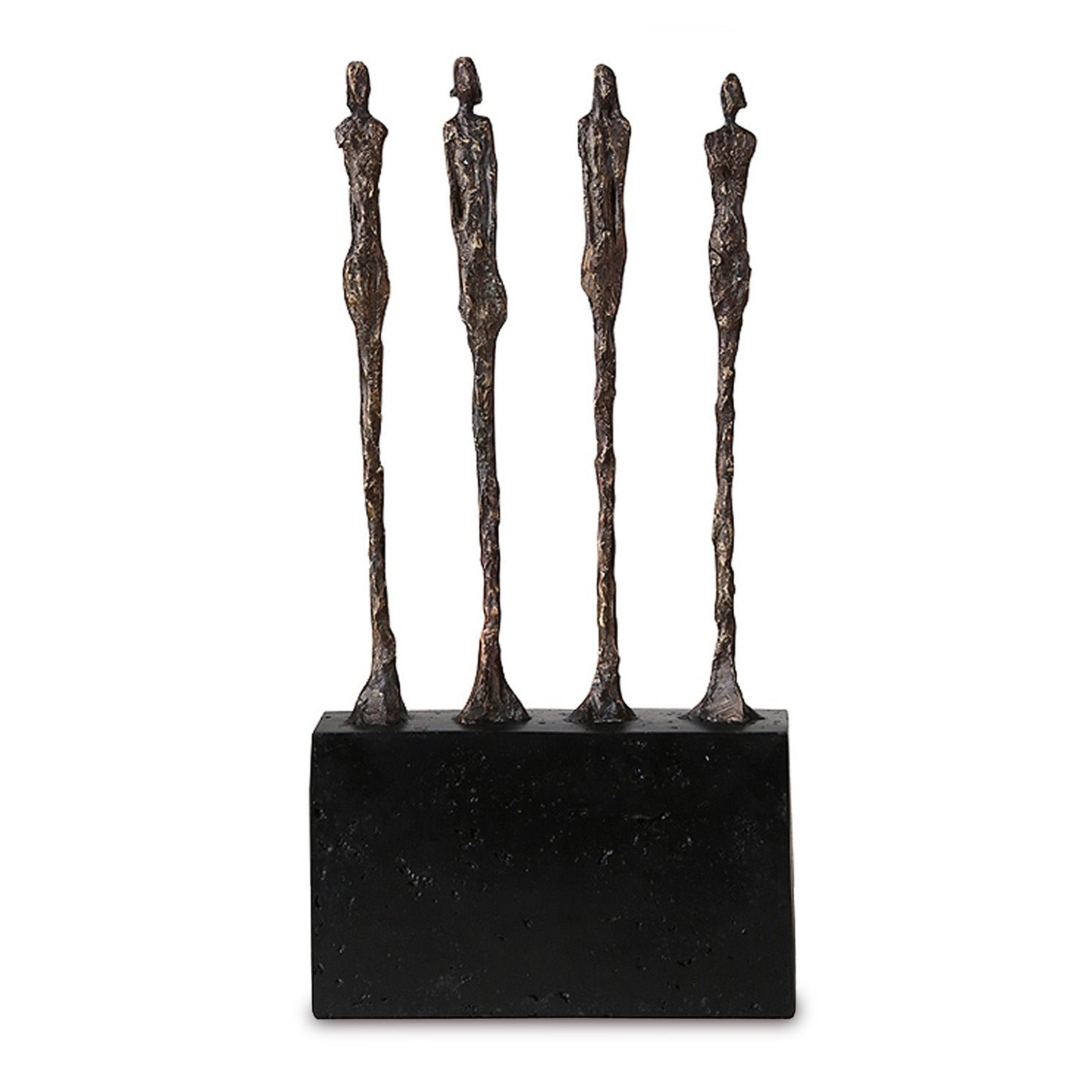 Unity Four Men Black Resin Sculpture