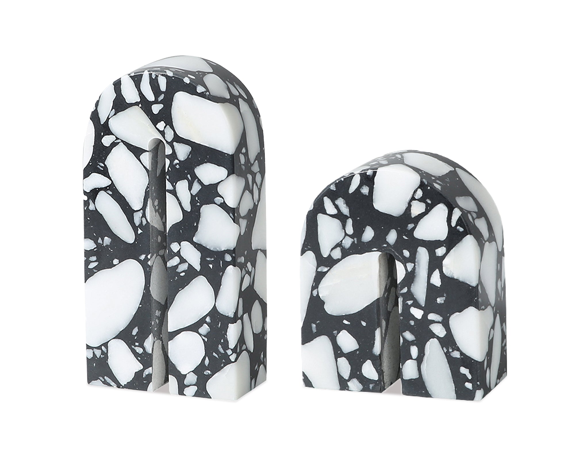 Dolmi Sculpture Large - Black & White Marble