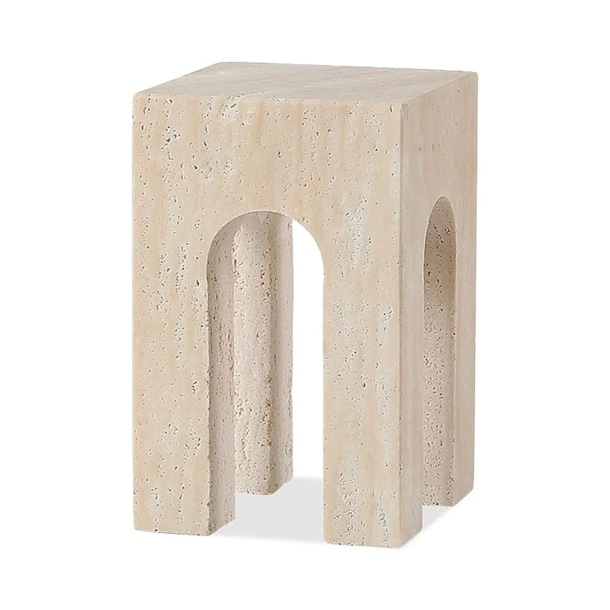 Porte Large Beige Travertine Arch Sculpture