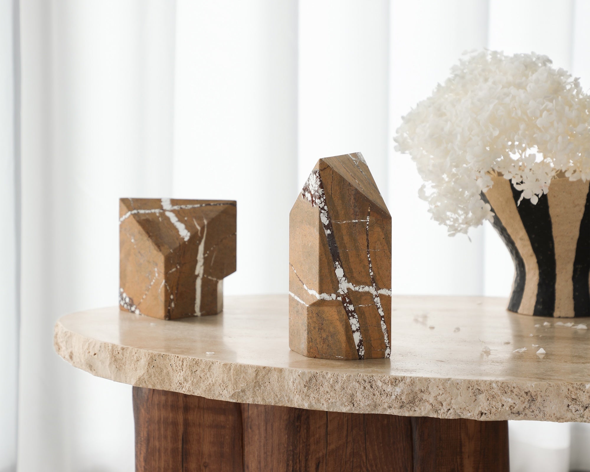 Dora Sculpture - Brown Earthy Marble