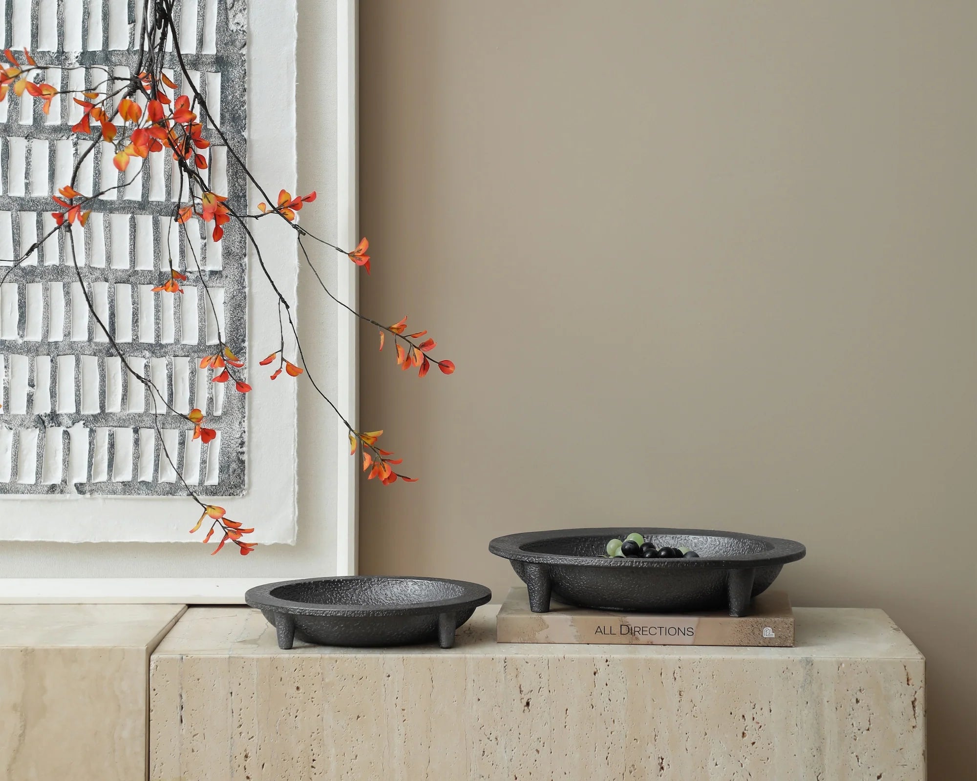Siro Black Cement Decorative Plate