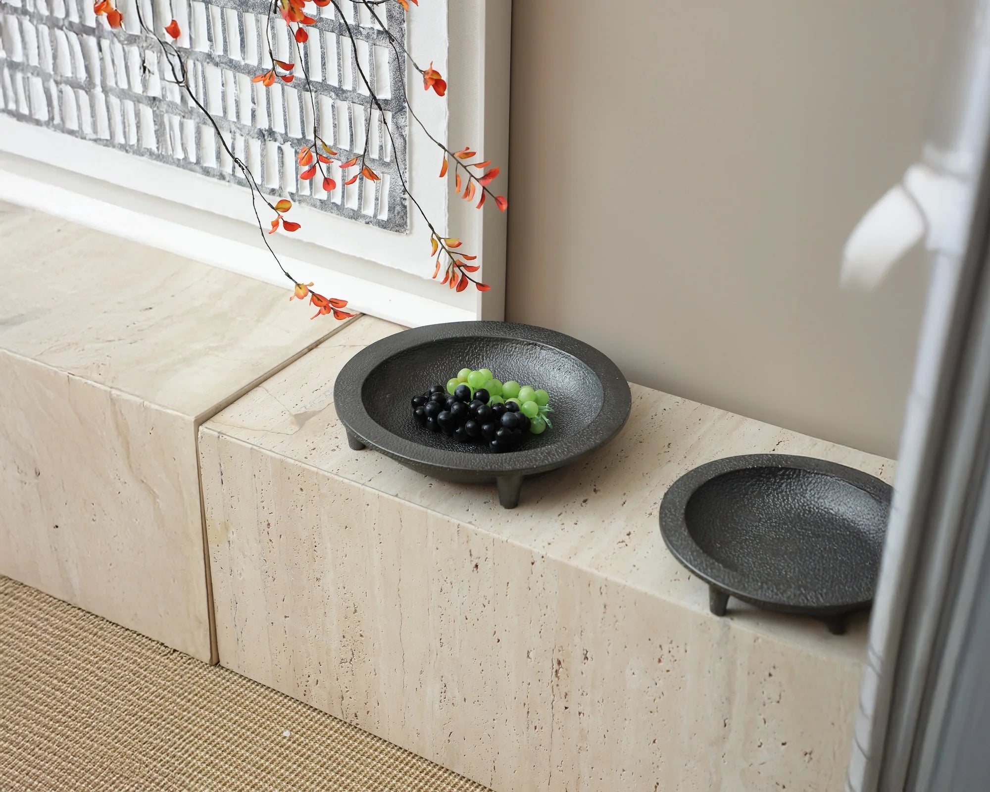 Siro Black Cement Decorative Plate