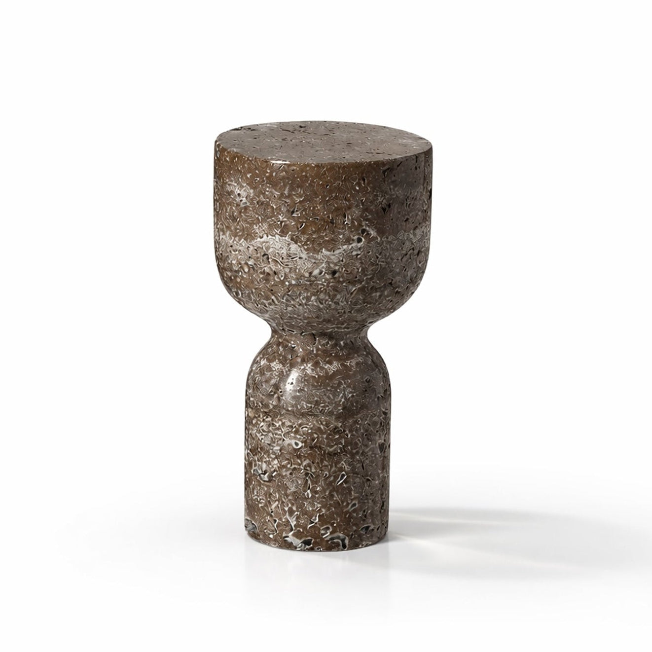 Tasso Dark Brown Marble Candle Holder