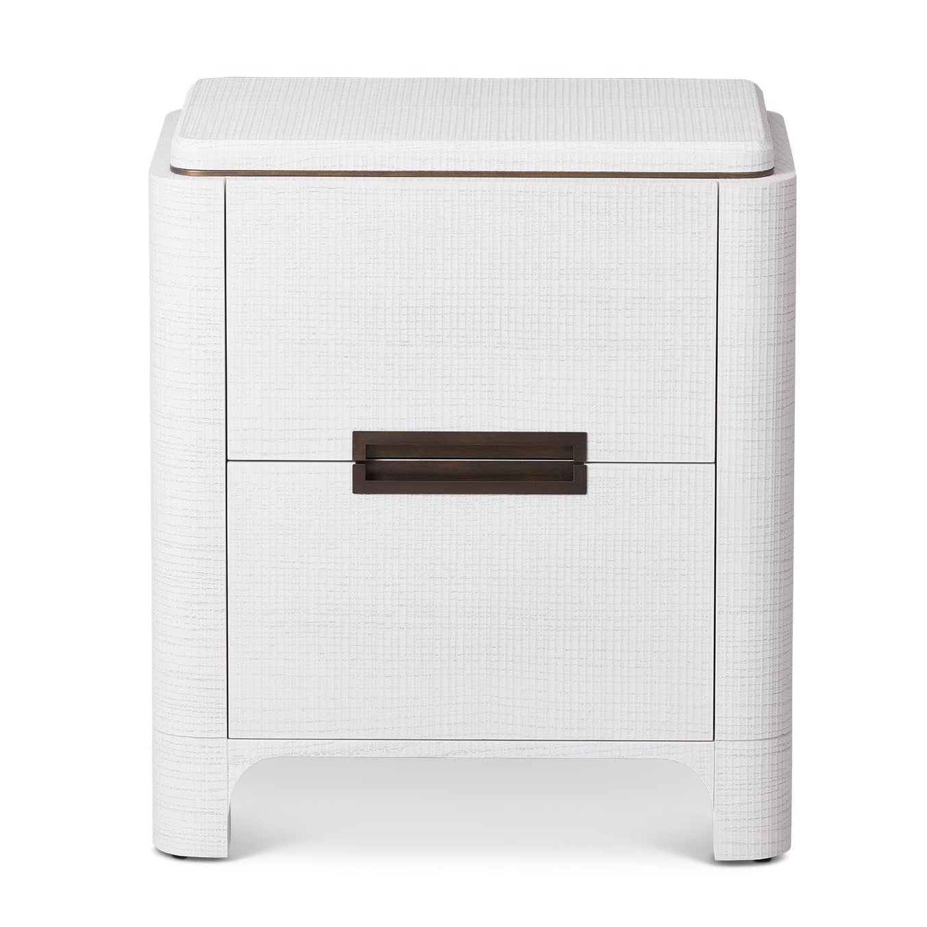 Vitros Saw Cut Oak & Antique Brass Bedside Table