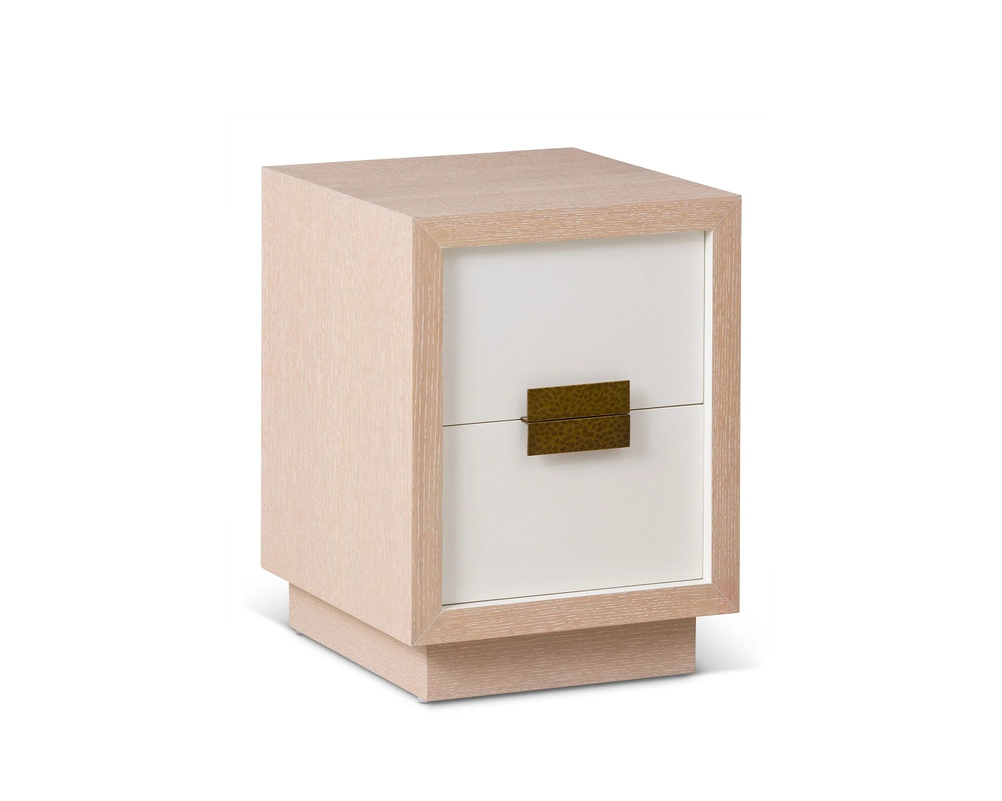 Manila Natural White Oak Wood Bedside Table