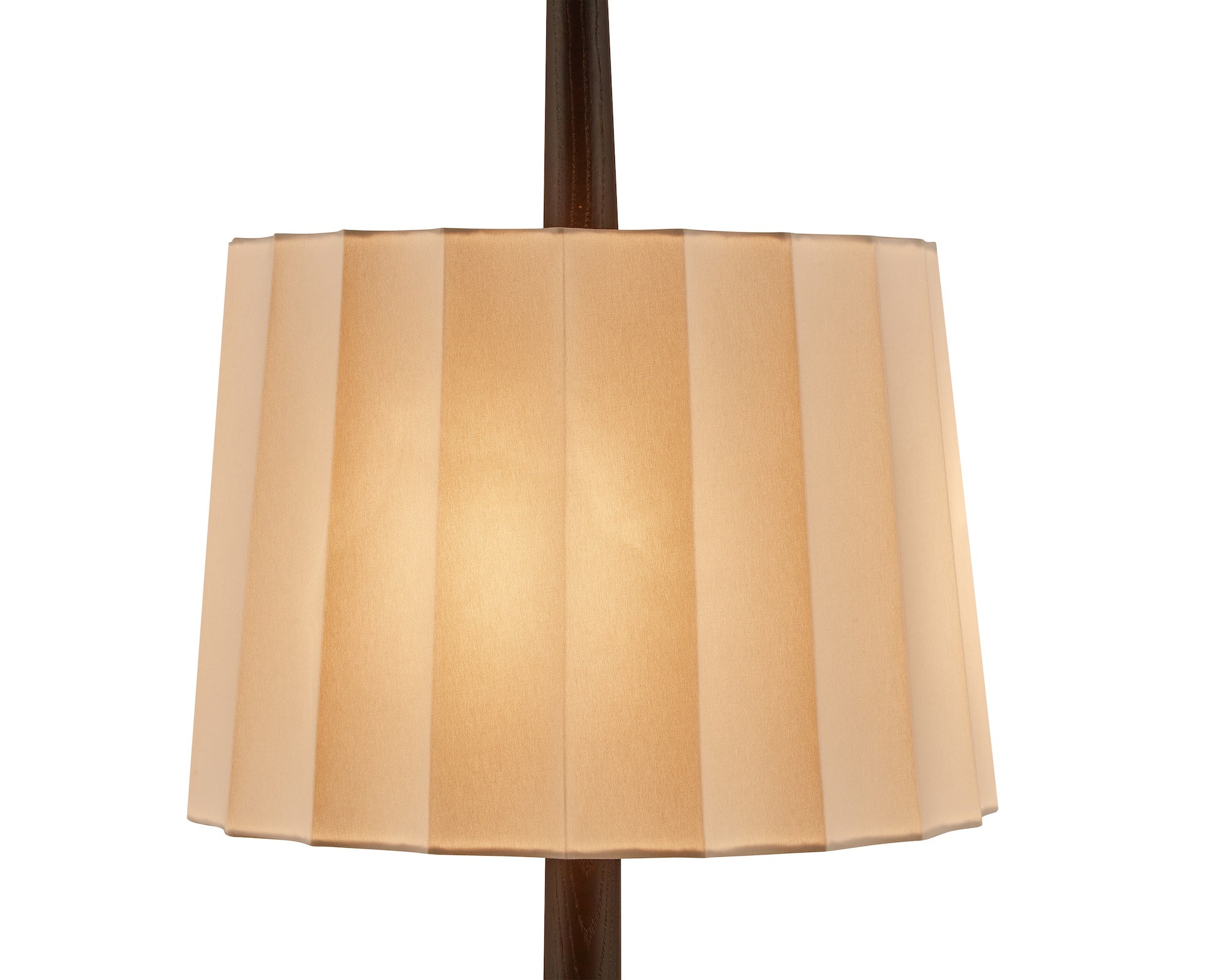 Conti Floor Lamp - White Linen & Black Ash