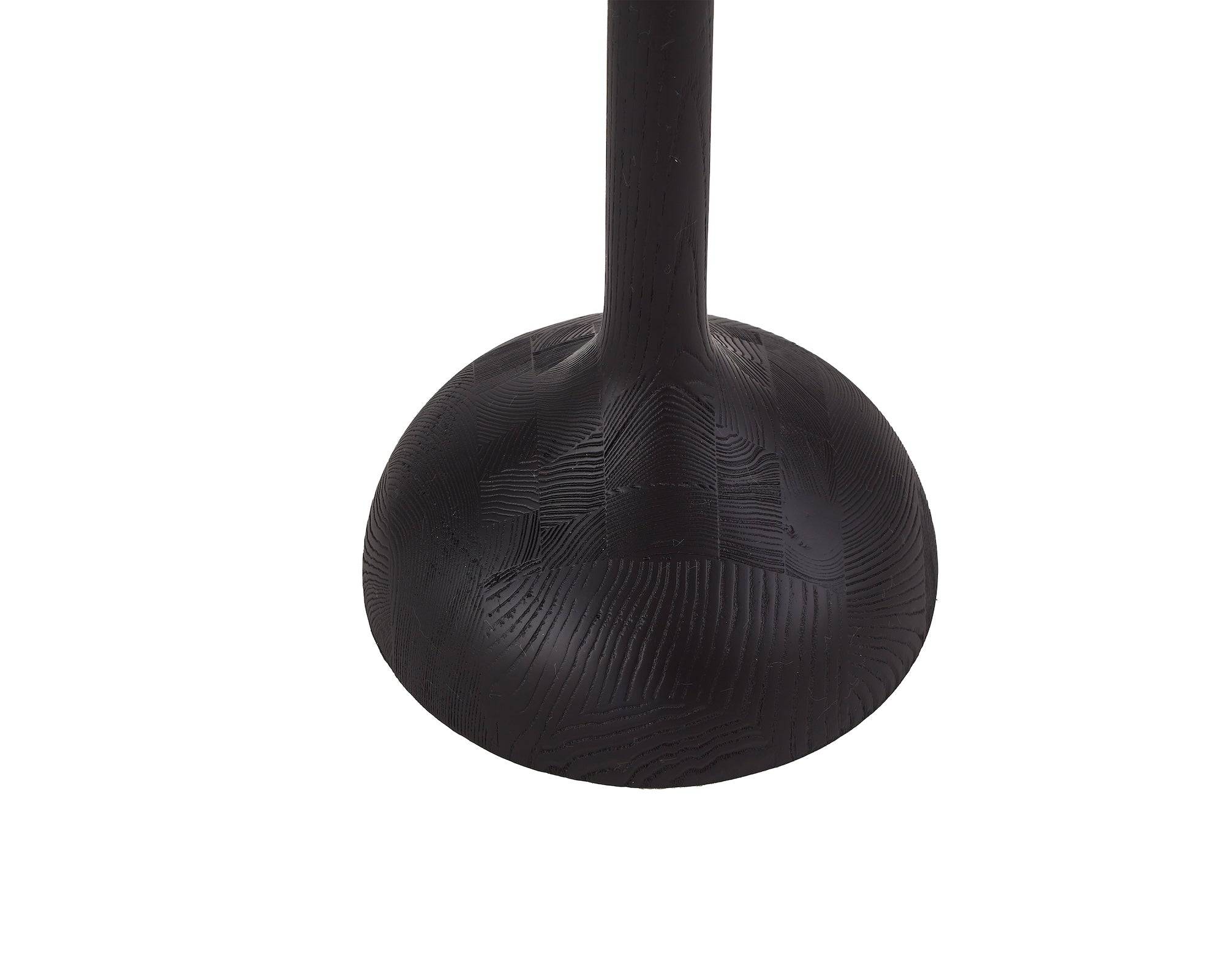 Conti Floor Lamp - White Linen & Black Ash