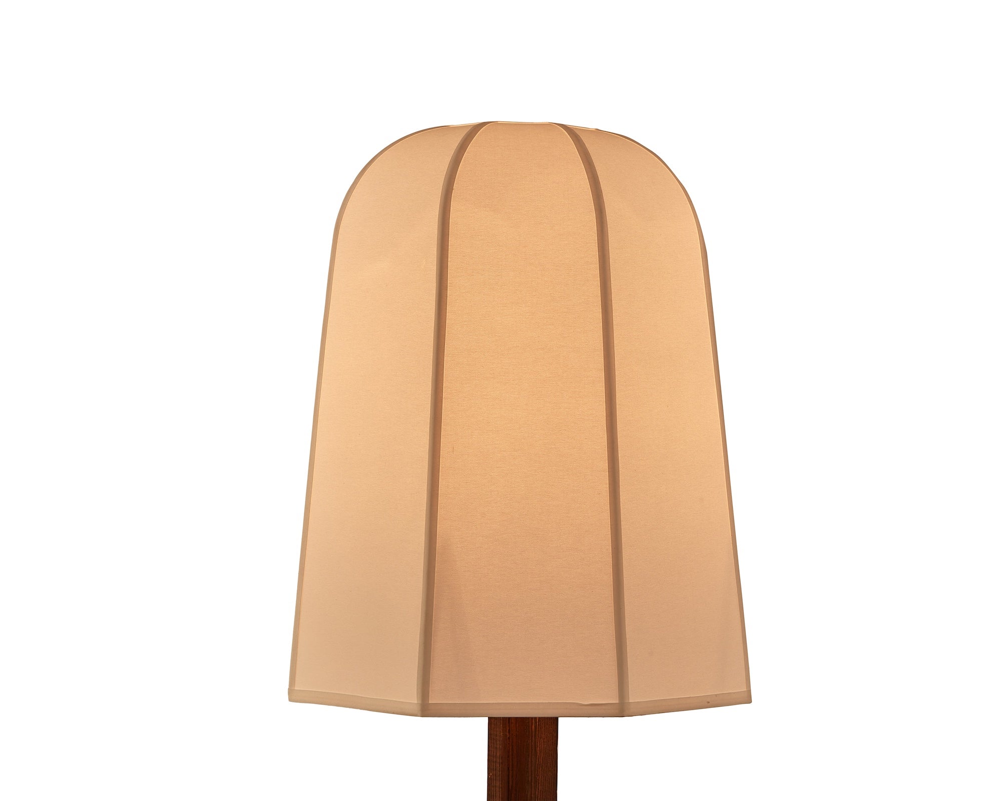 Axel Floor Lamp - Classic Brown Ash & White Linen